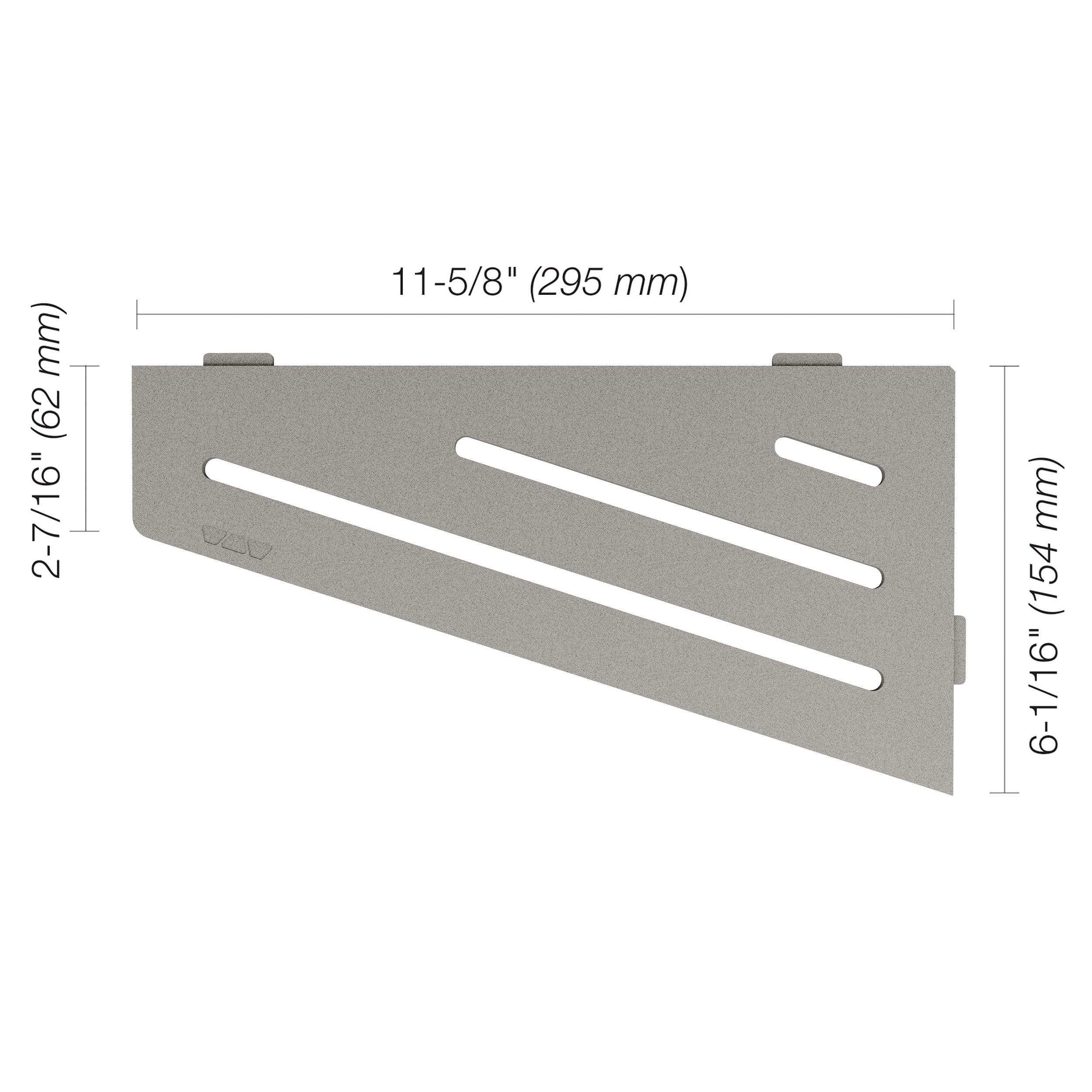 Schluter Shelf Quadrilateral Corner Wave Stone Gray