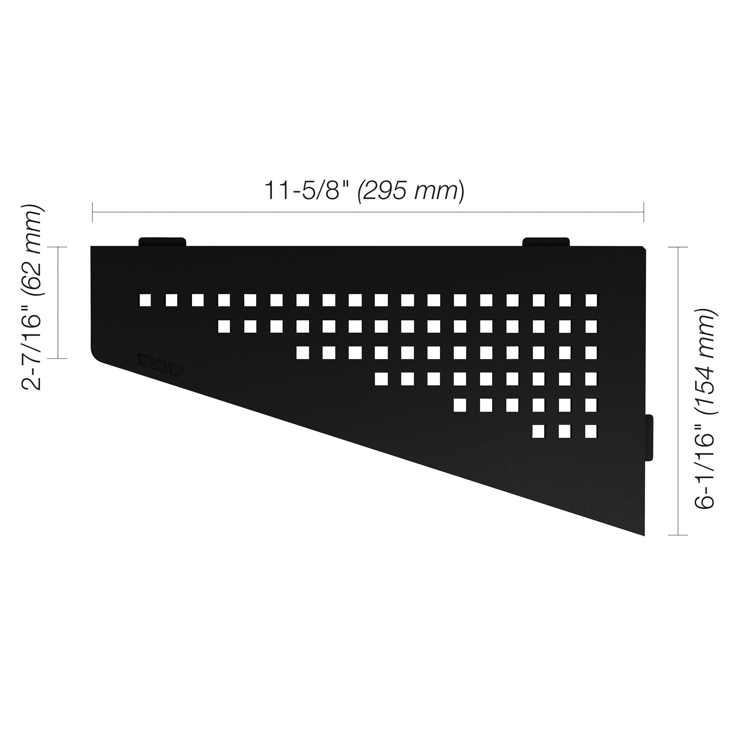 Schluter Shelf Quadrilateral Corner Square Matte Black