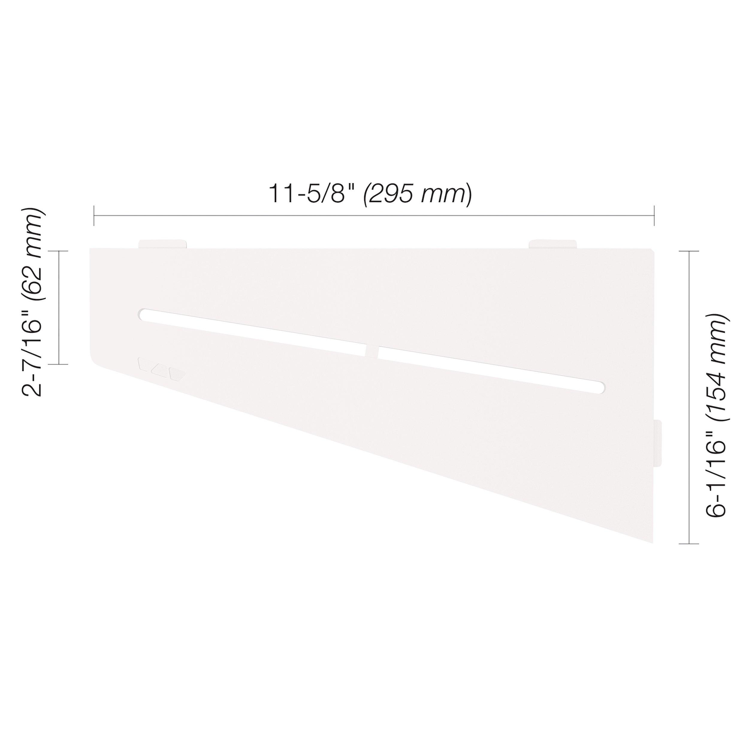 Schluter Shelf Quadrilateral Corner Pure Matte White