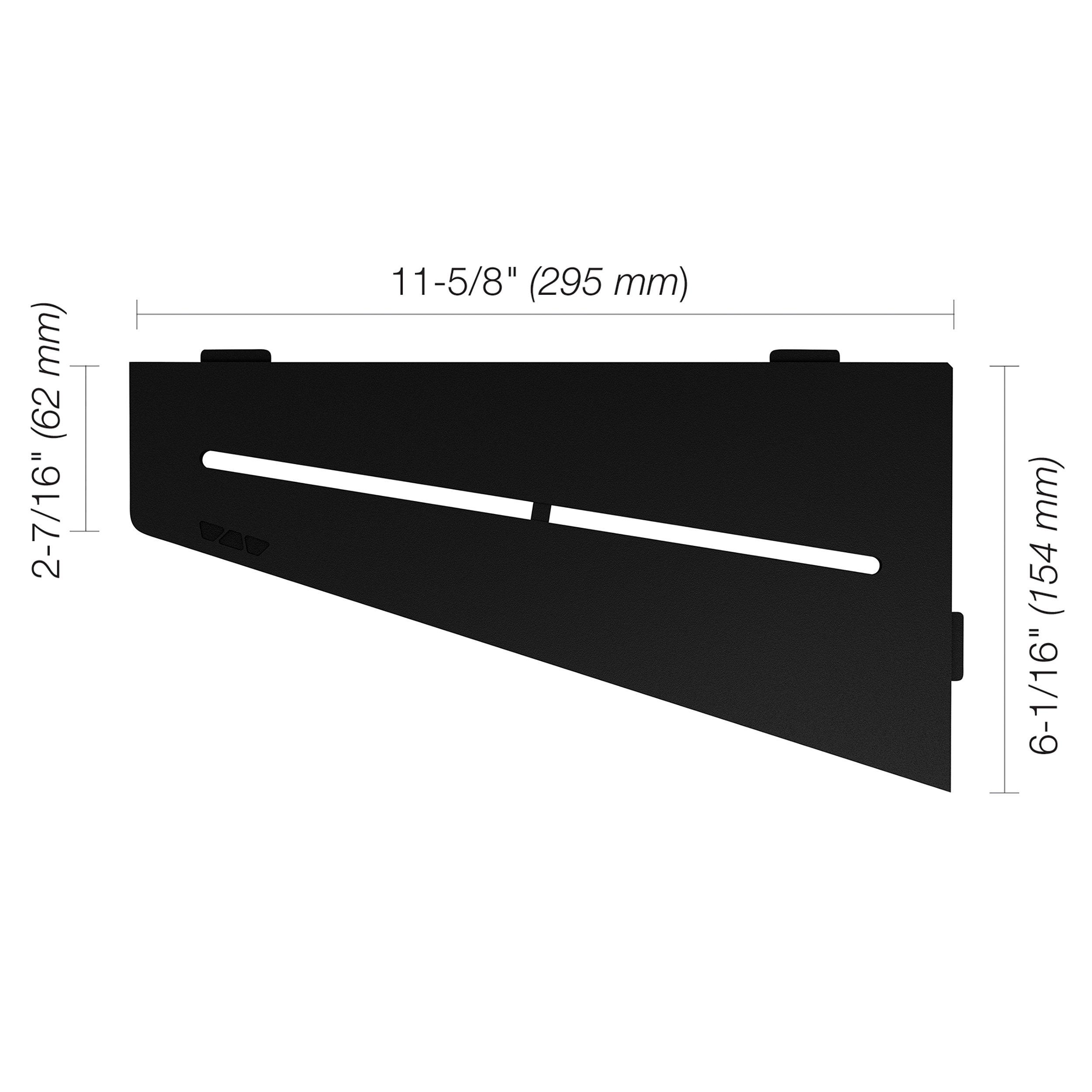 Schluter Shelf Quadrilateral Corner Pure Matte Black