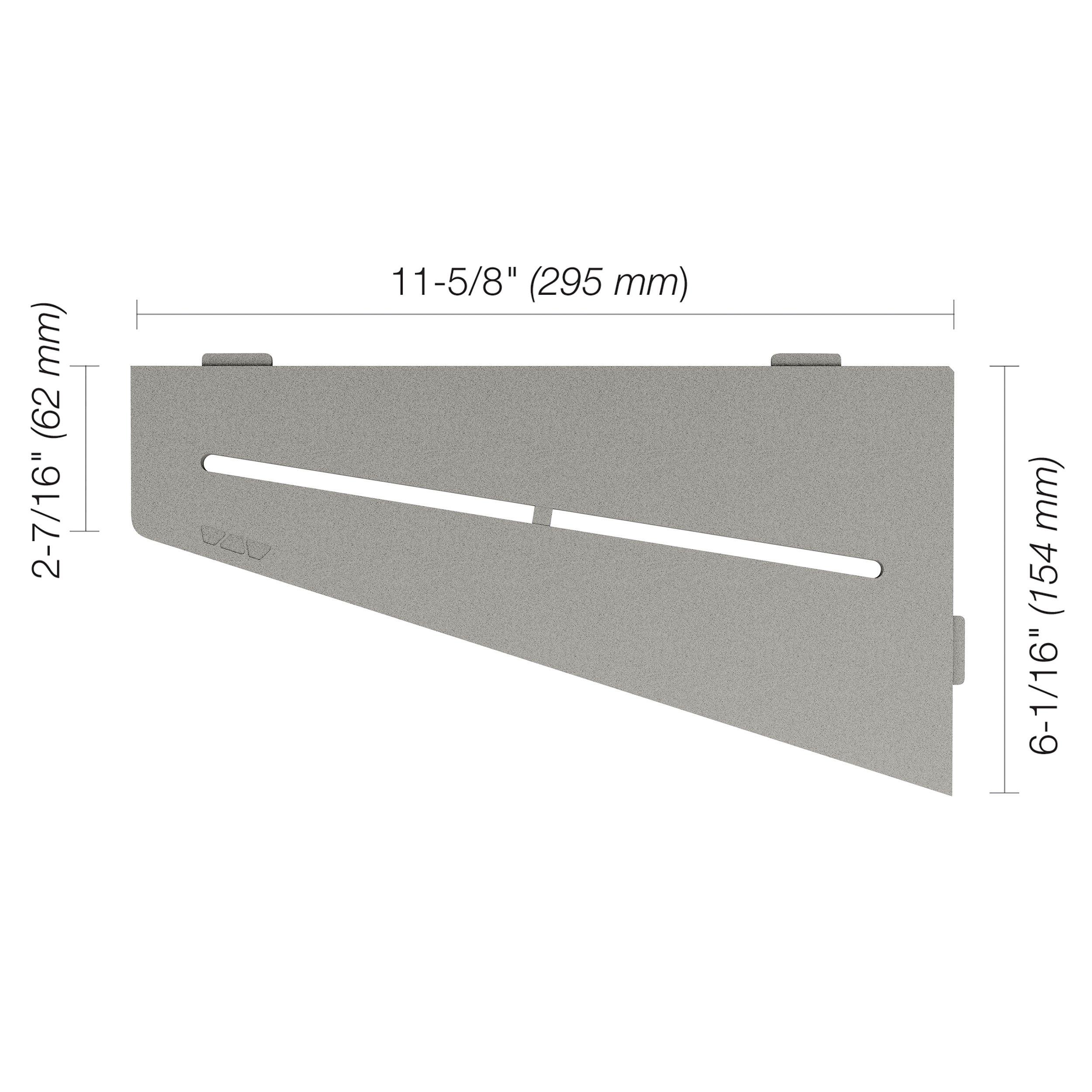 Schluter Shelf Quadrilateral Corner Pure Stone Gray