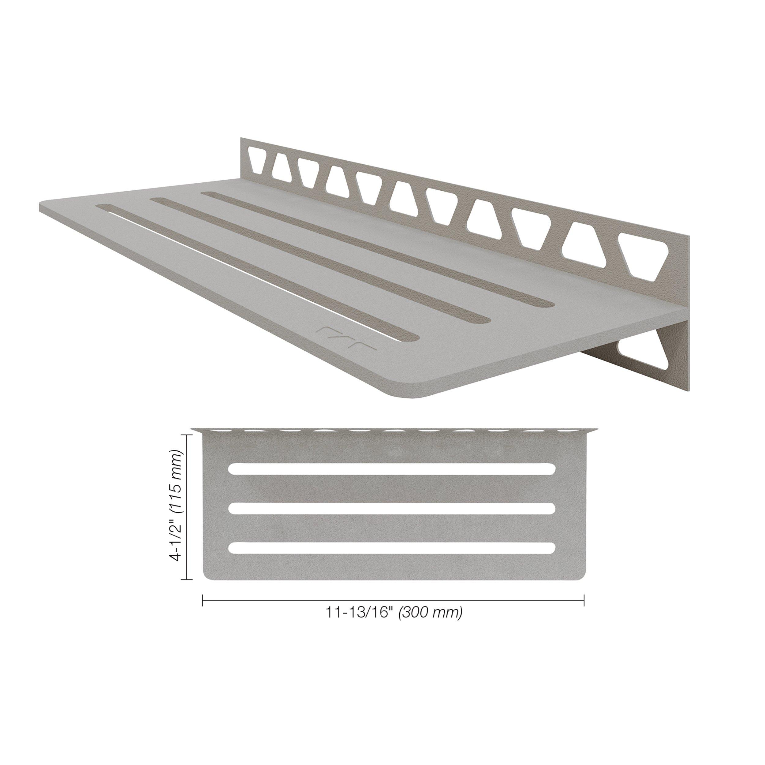 Schluter Shelf Rectangular Wall Wave Stone Gray