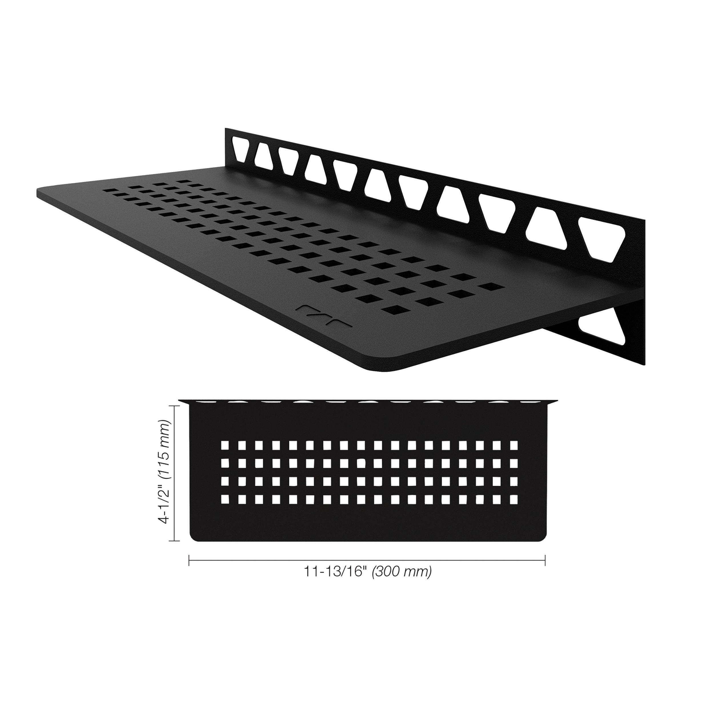 Schluter Shelf Rectangular Wall Square Matte Black