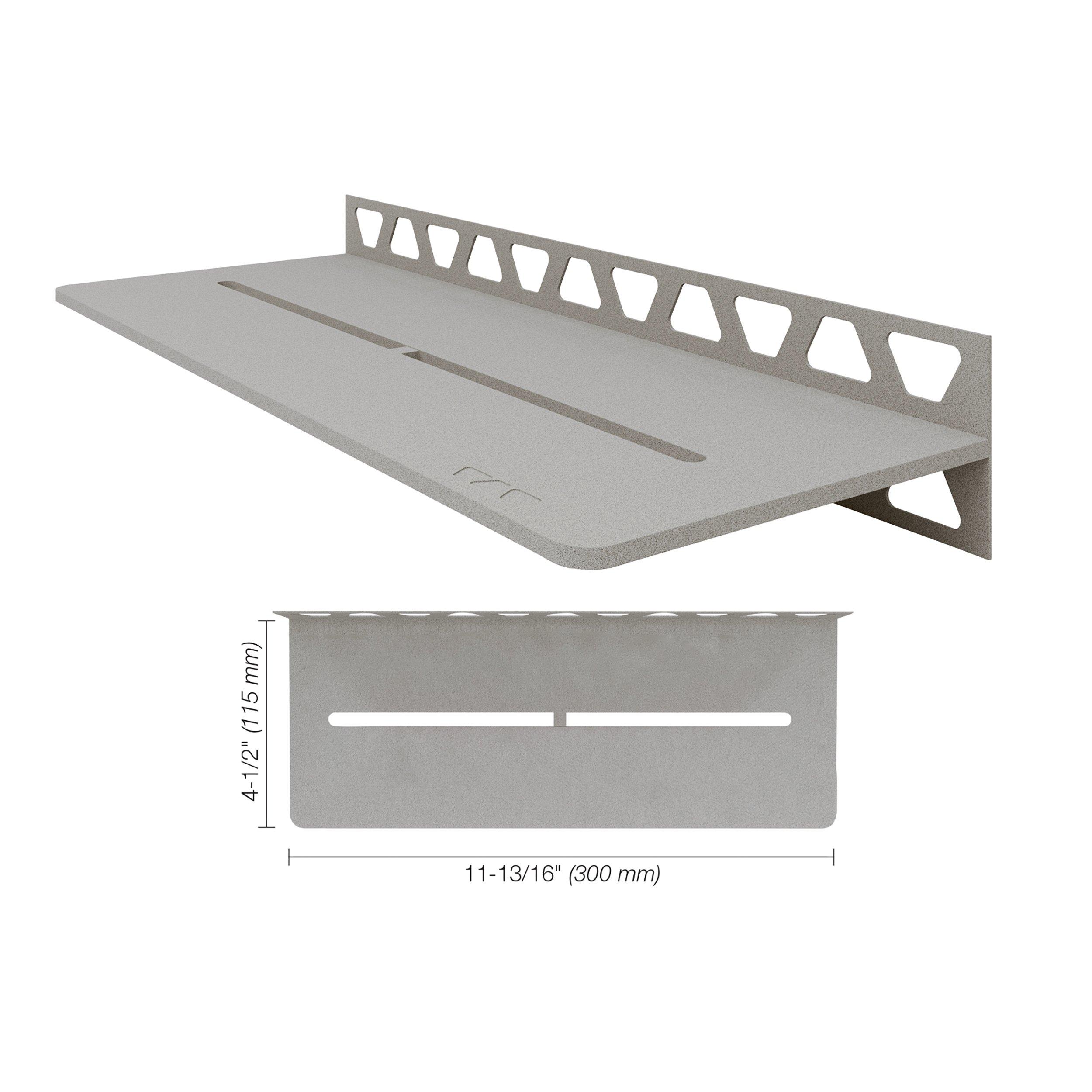 Schluter Shelf Rectangular Wall Pure Stone Gray