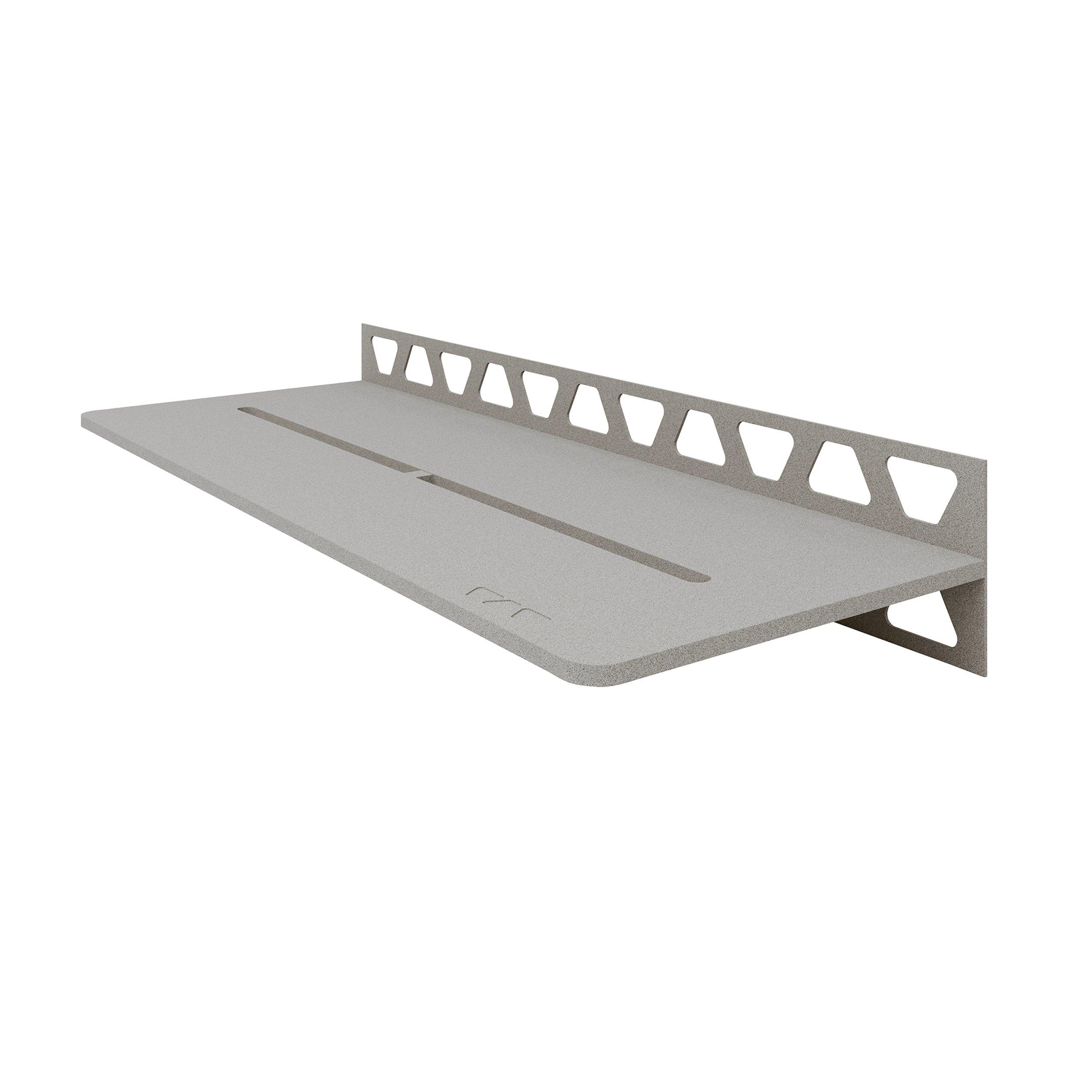 Schluter Shelf Rectangular Wall Pure Stone Gray