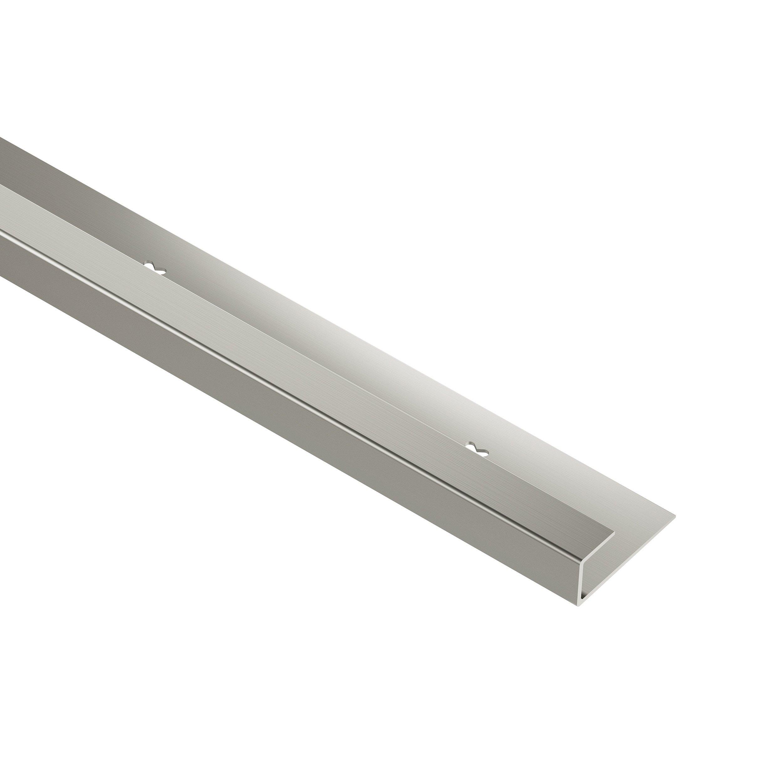 Schluter Vinpro-S 17/64in. Aluminum Brushed Nickel