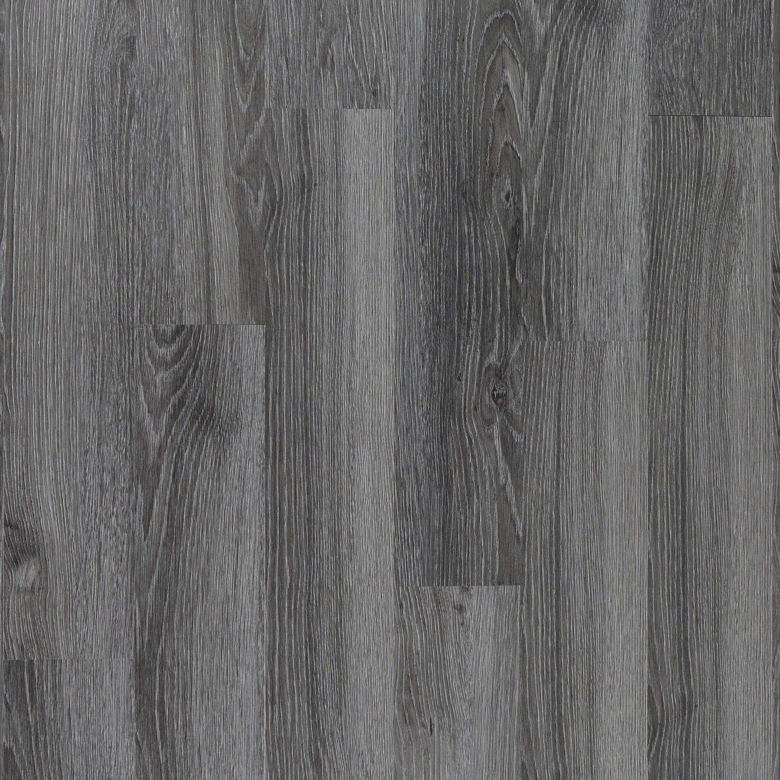 Designer Black / Charcoal Wood Plank Vinyl Cushion Floor Quality