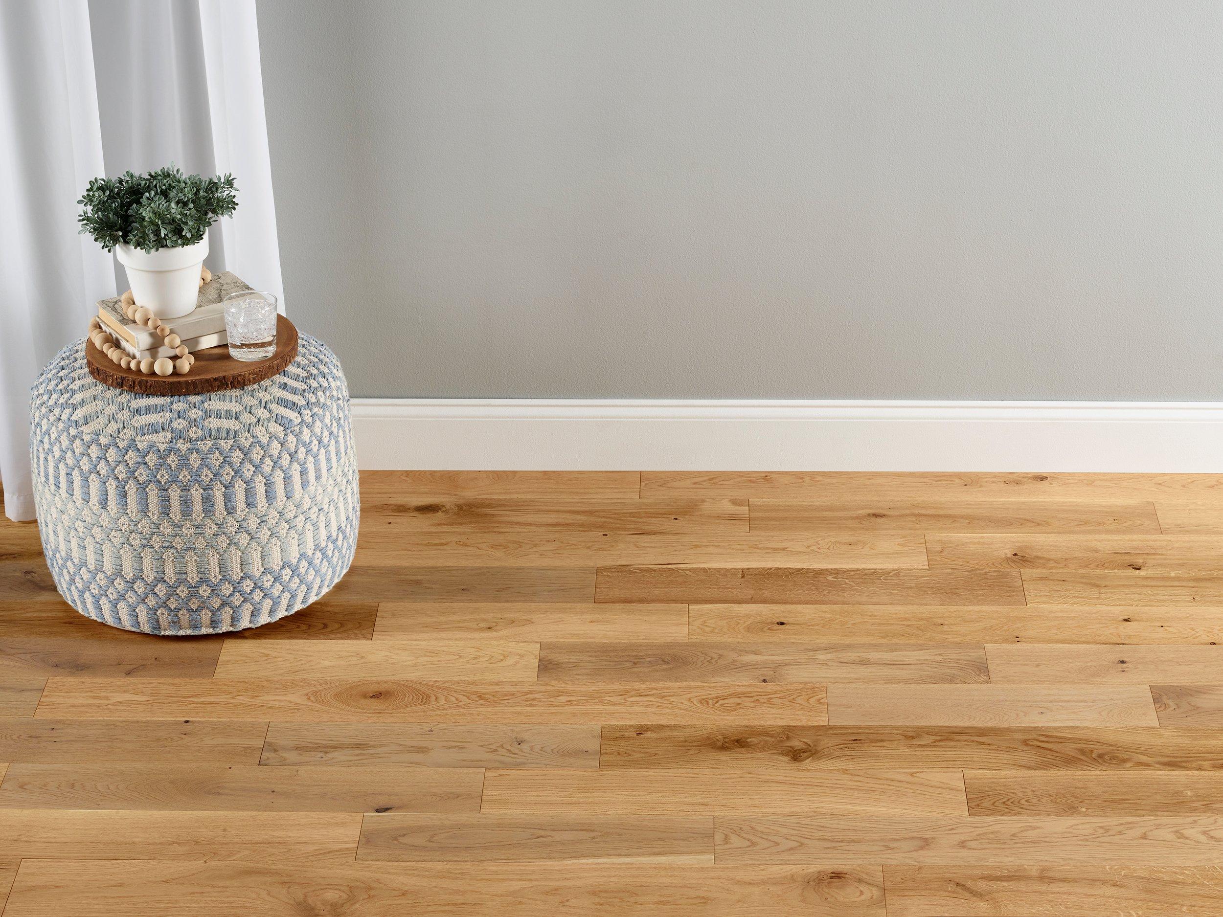 Riga White Oak Wire-Brushed Solid Hardwood