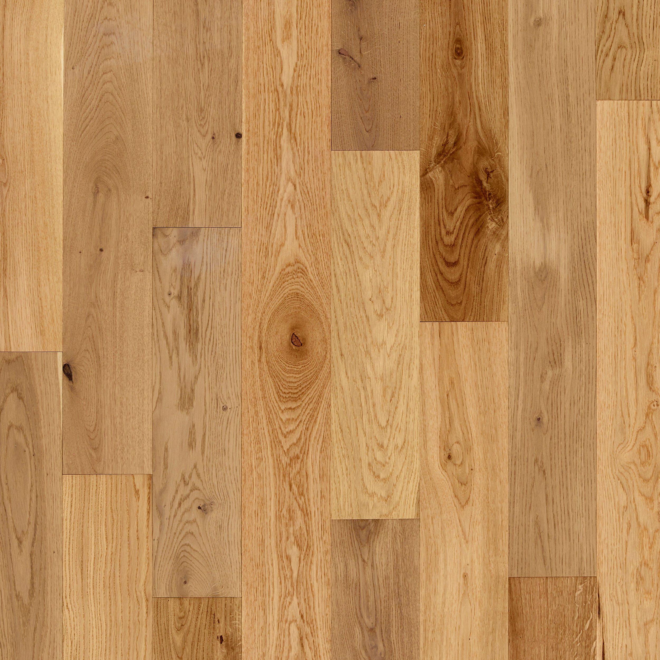 Riga White Oak Wire-Brushed Solid Hardwood