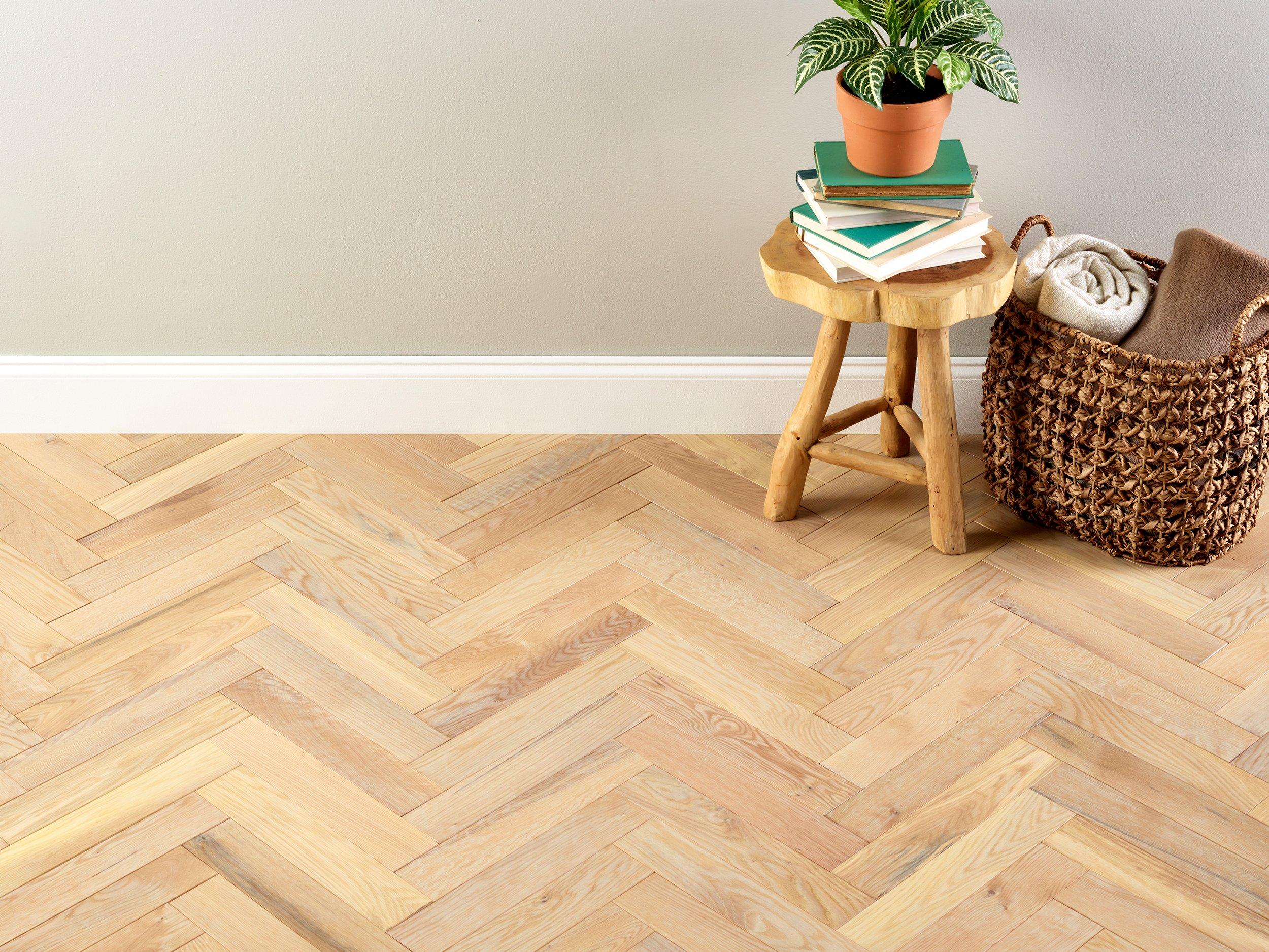 Herringbone - White Rustic Oak LVT Flooring