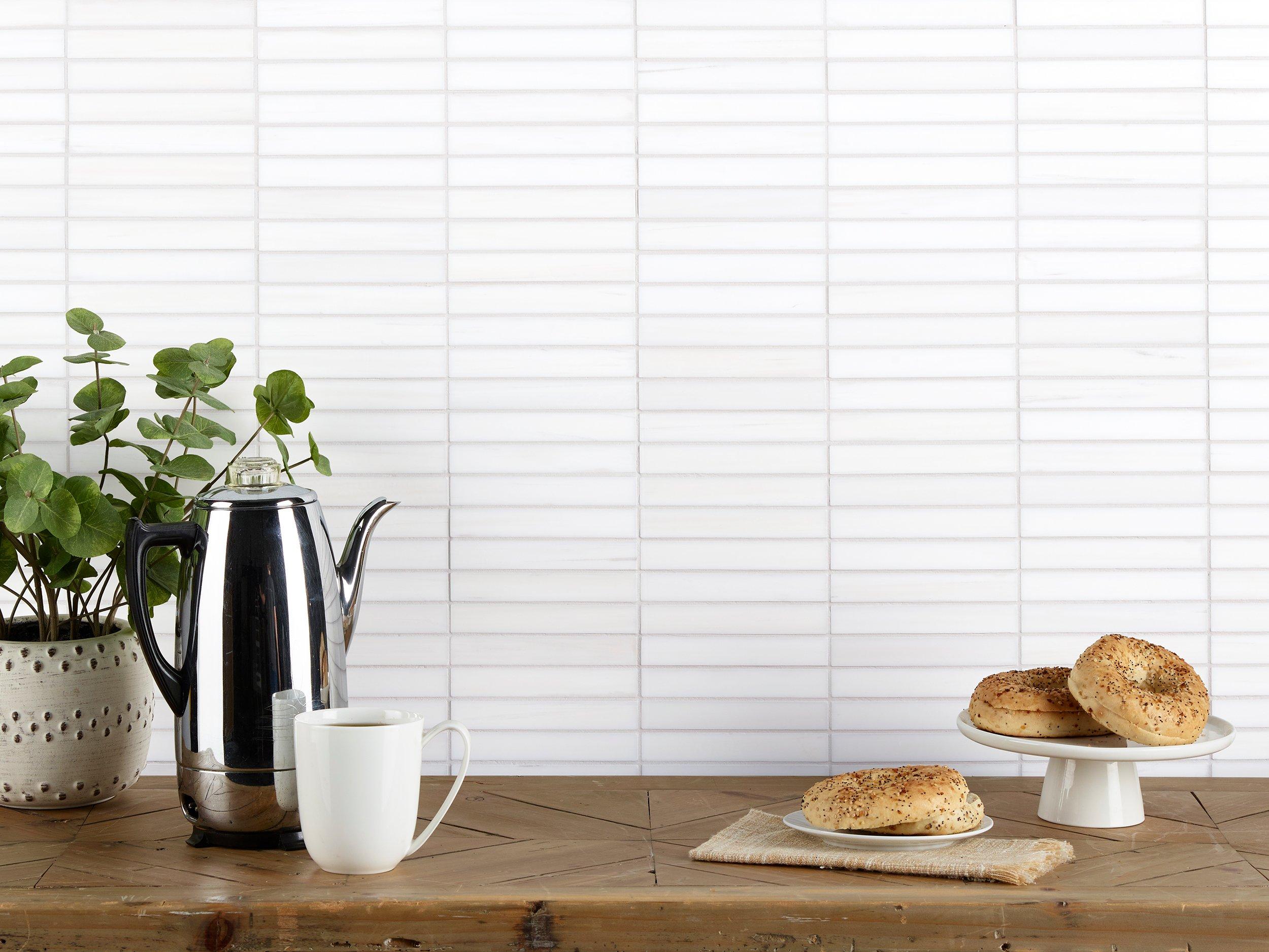 Dolomite Honed Stacked Marble Mosaic