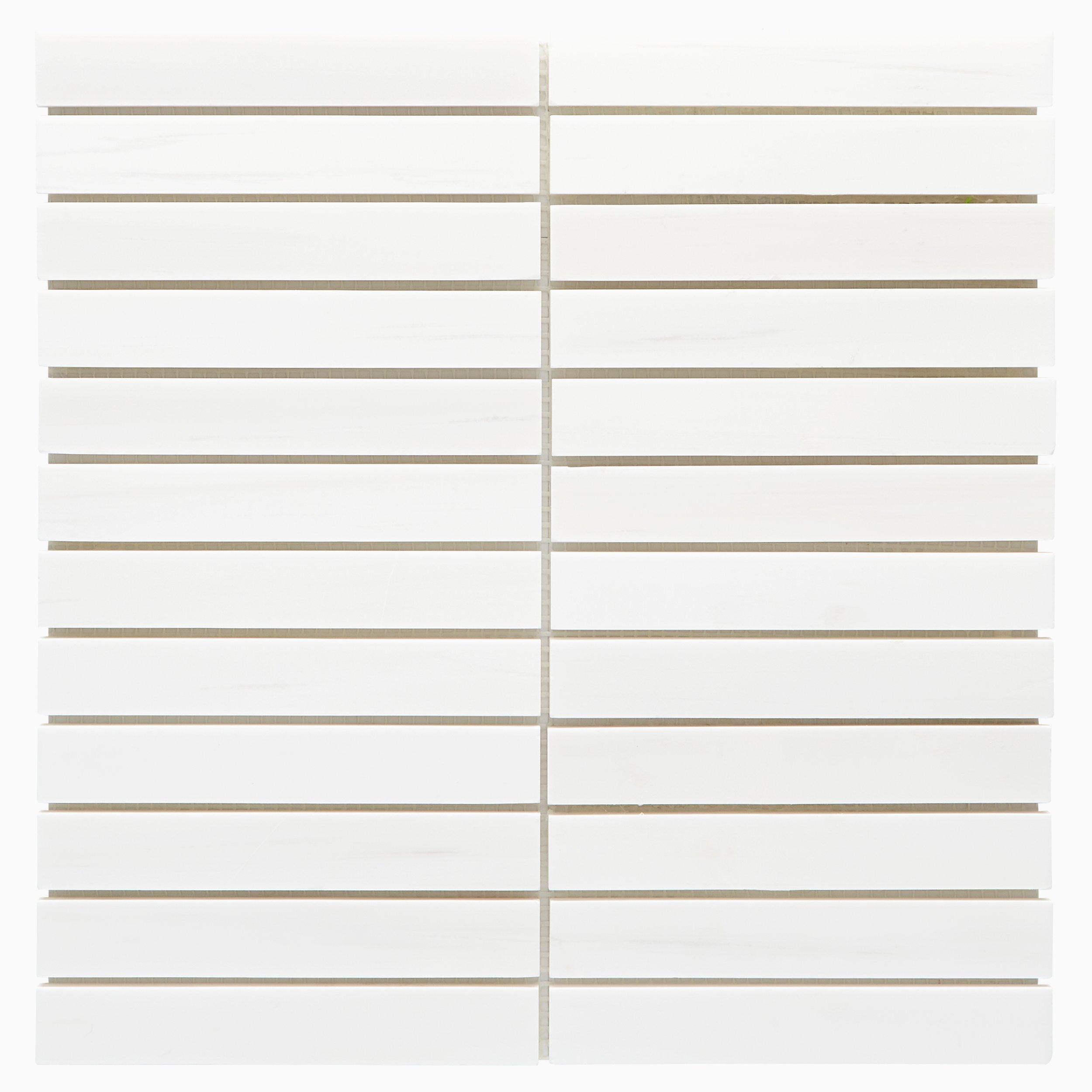 Dolomite Stacked Honed Marble Mosaic