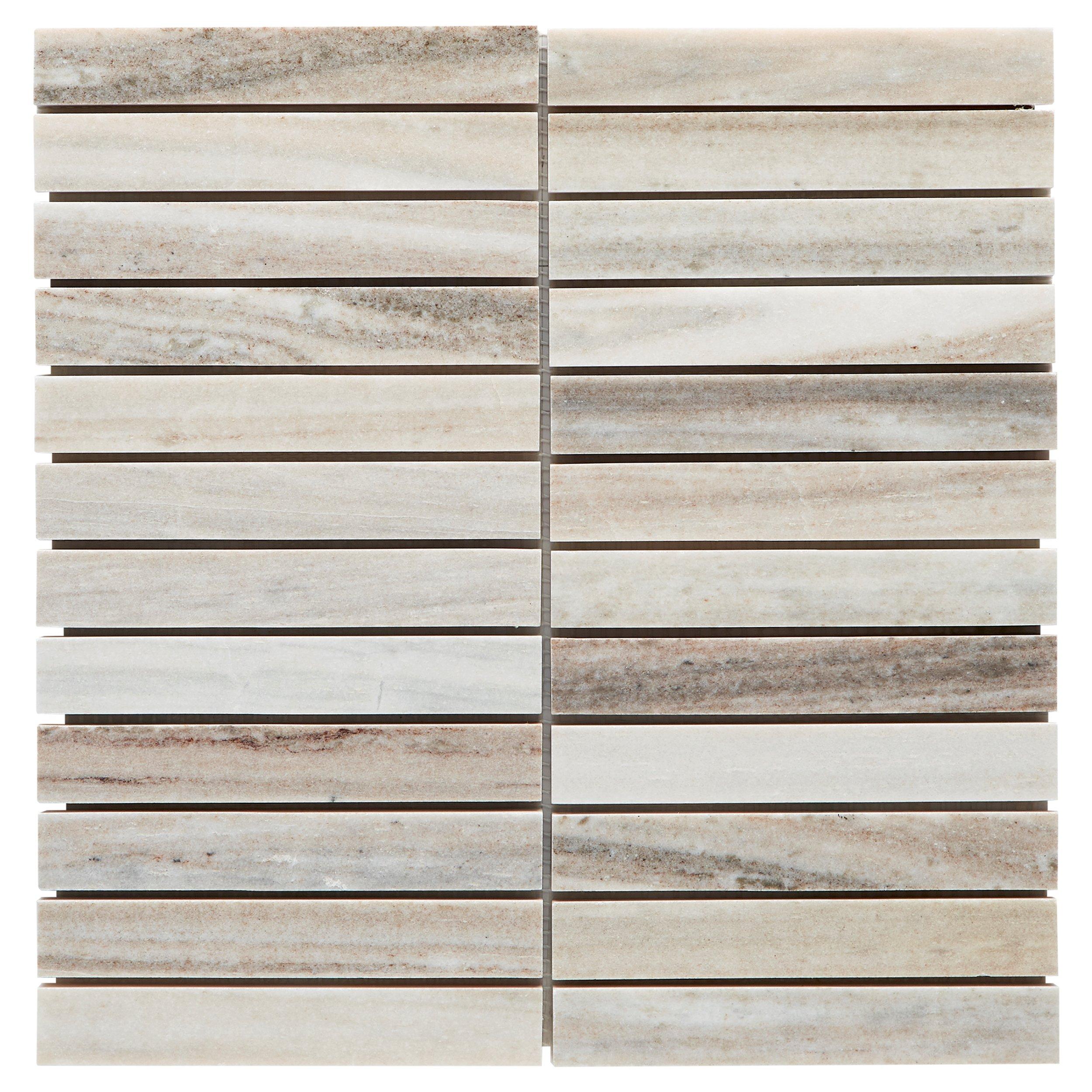 Golden Valley Stacked Honed Marble Mosaic