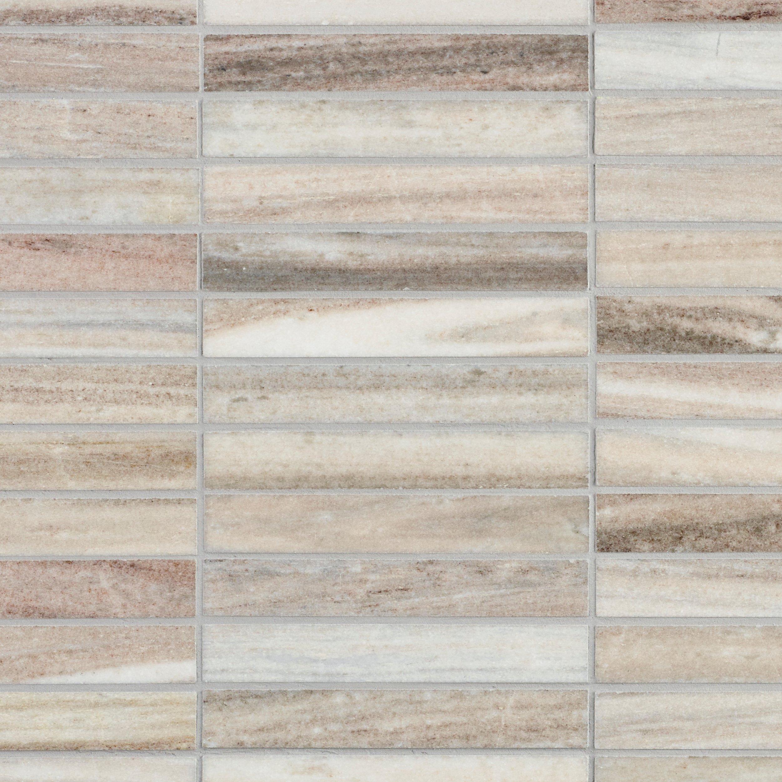Golden Valley Stacked Honed Marble Mosaic
