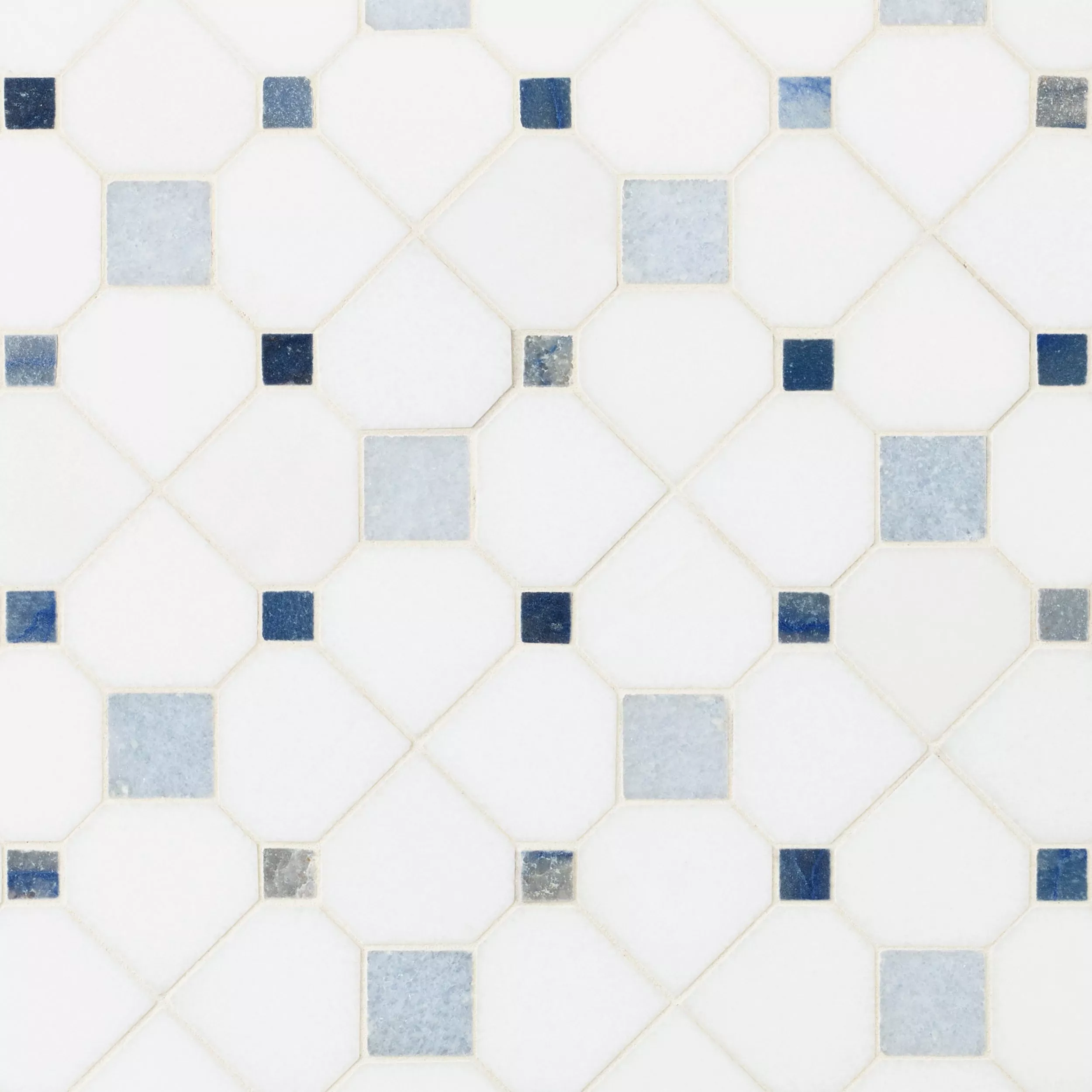 Harper Thassos & Blue Celeste Azul Marble Mosaic