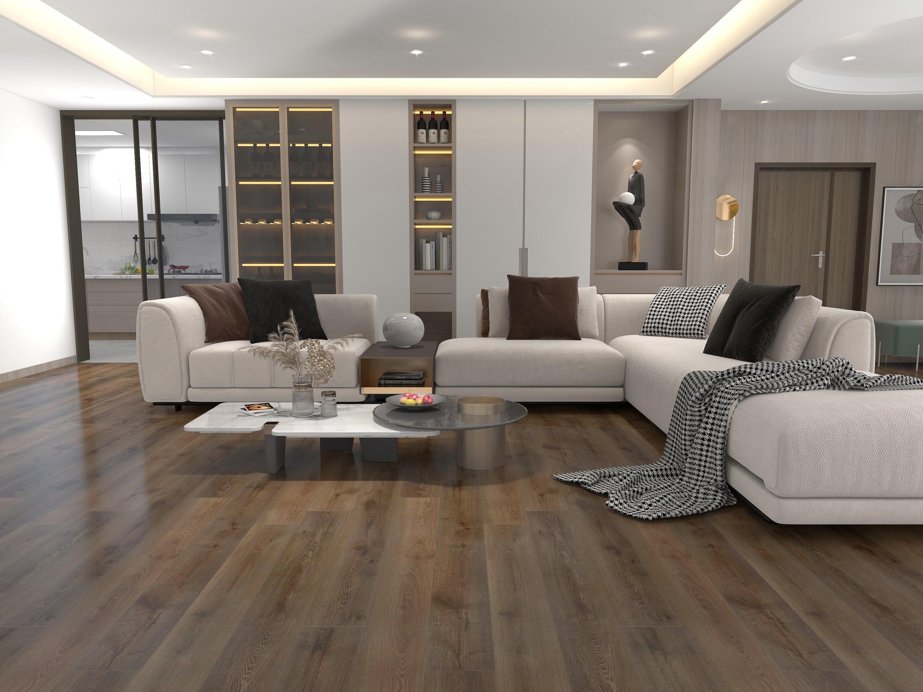 Grey Blonde Rigid Core Luxury Vinyl Plank - Cork Back