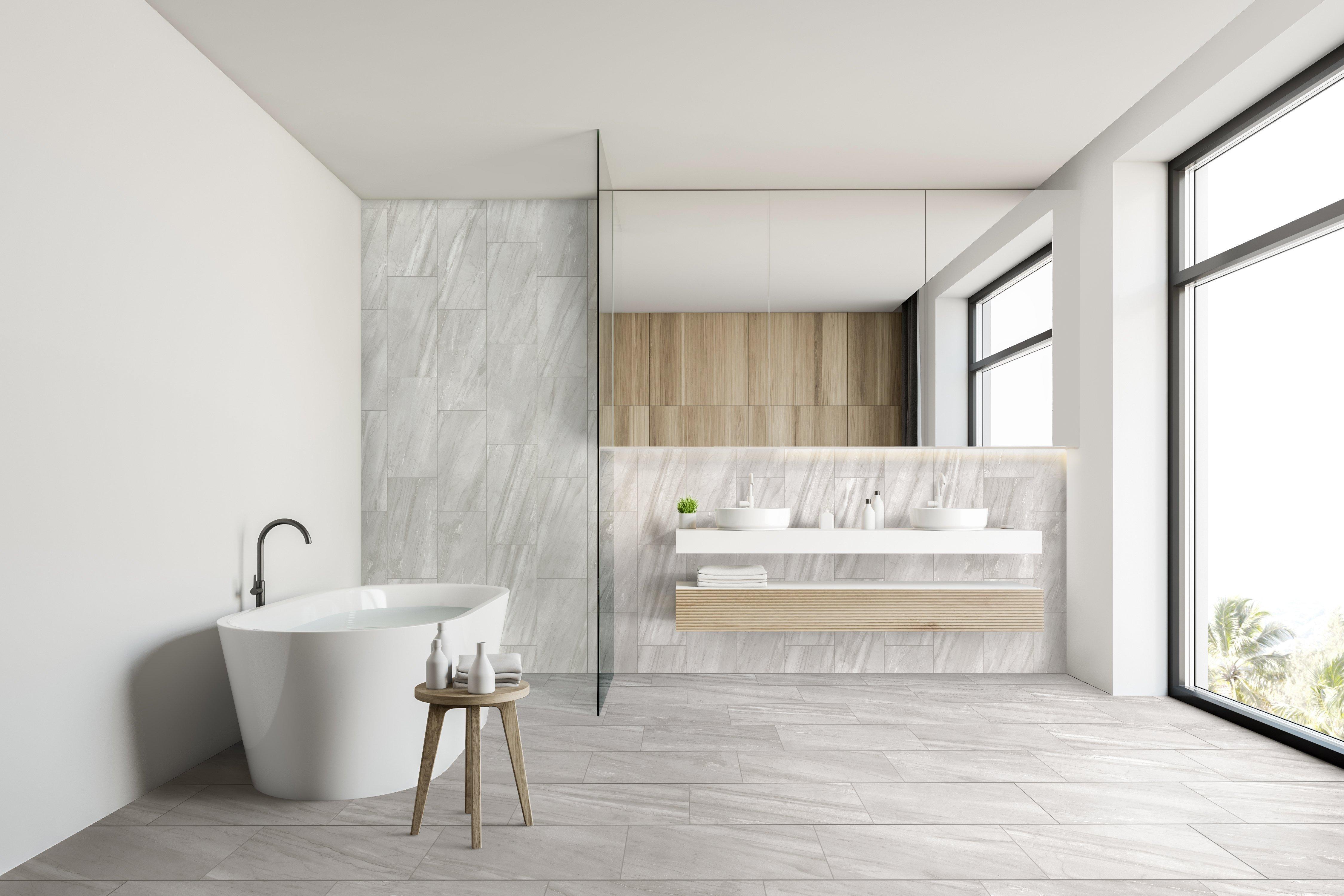 Brookside Silver Porcelain Tile