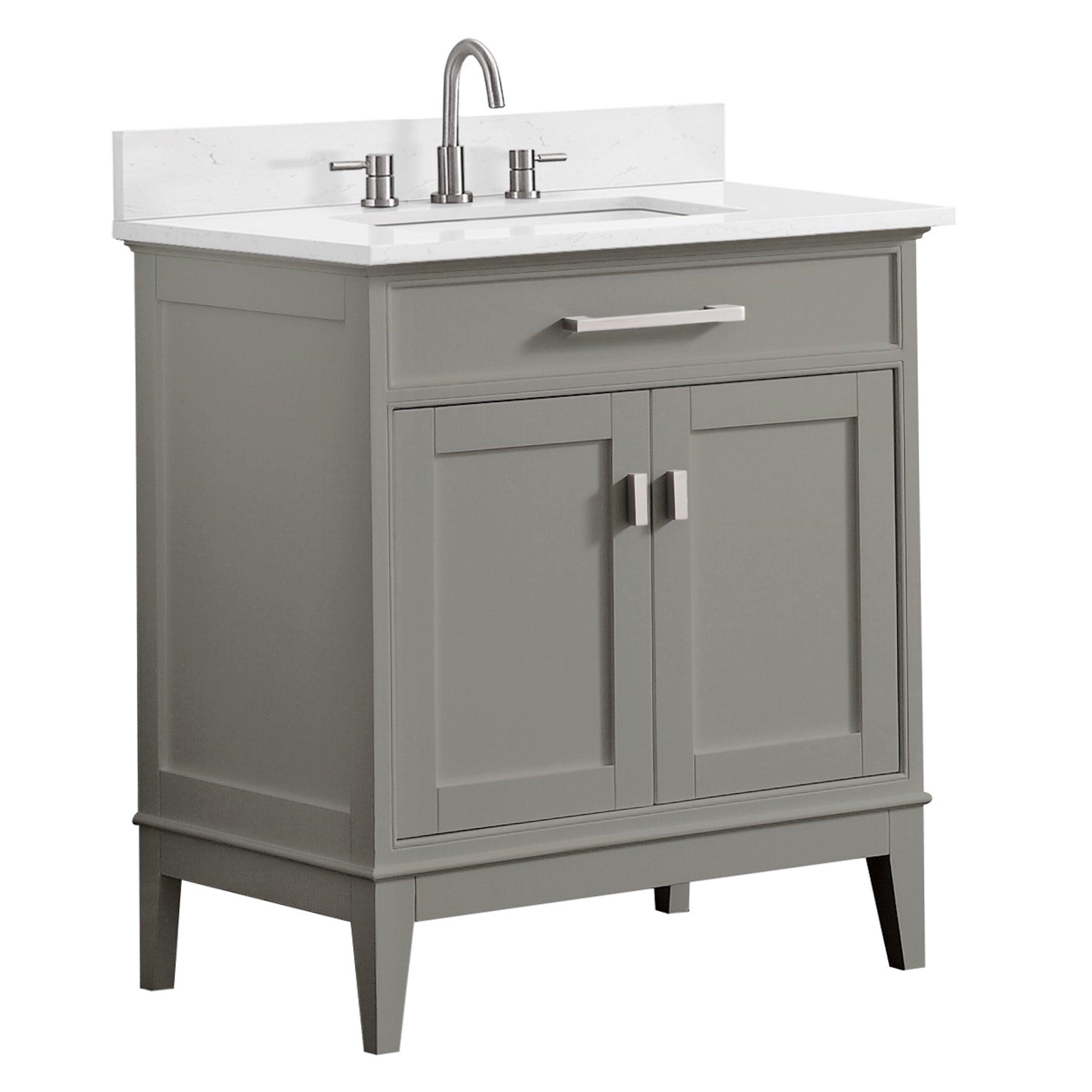 Harrison 31 in. Gray Vanity with Engineered Top
