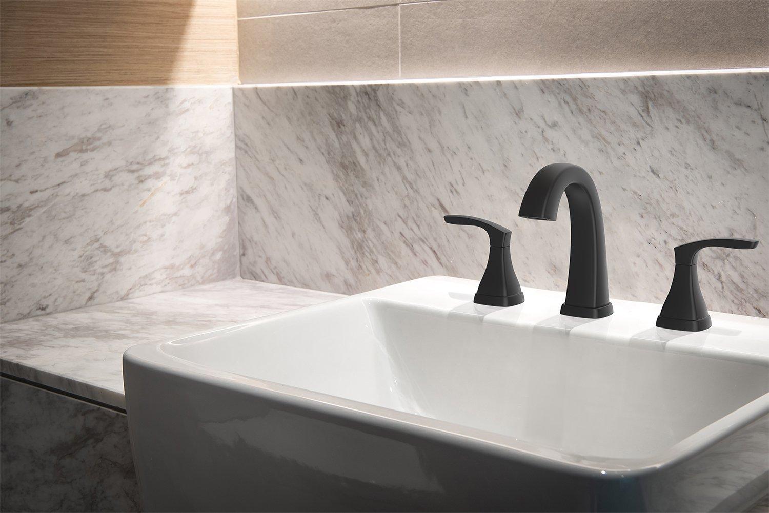 Jadyn 8 in. WIdespread Matte Black Bath Faucet