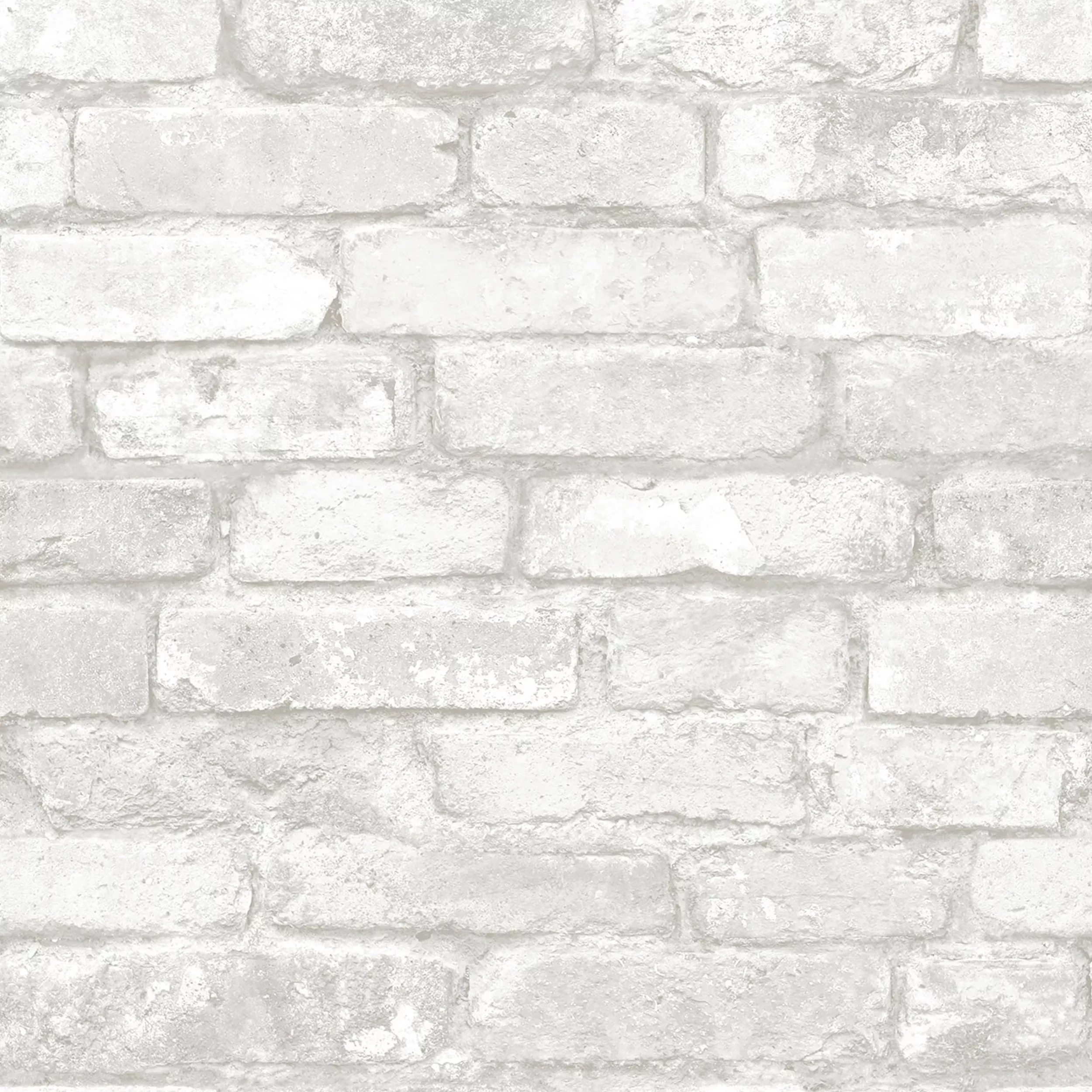 Gray and White Brick Peel and Stick Wallpaper