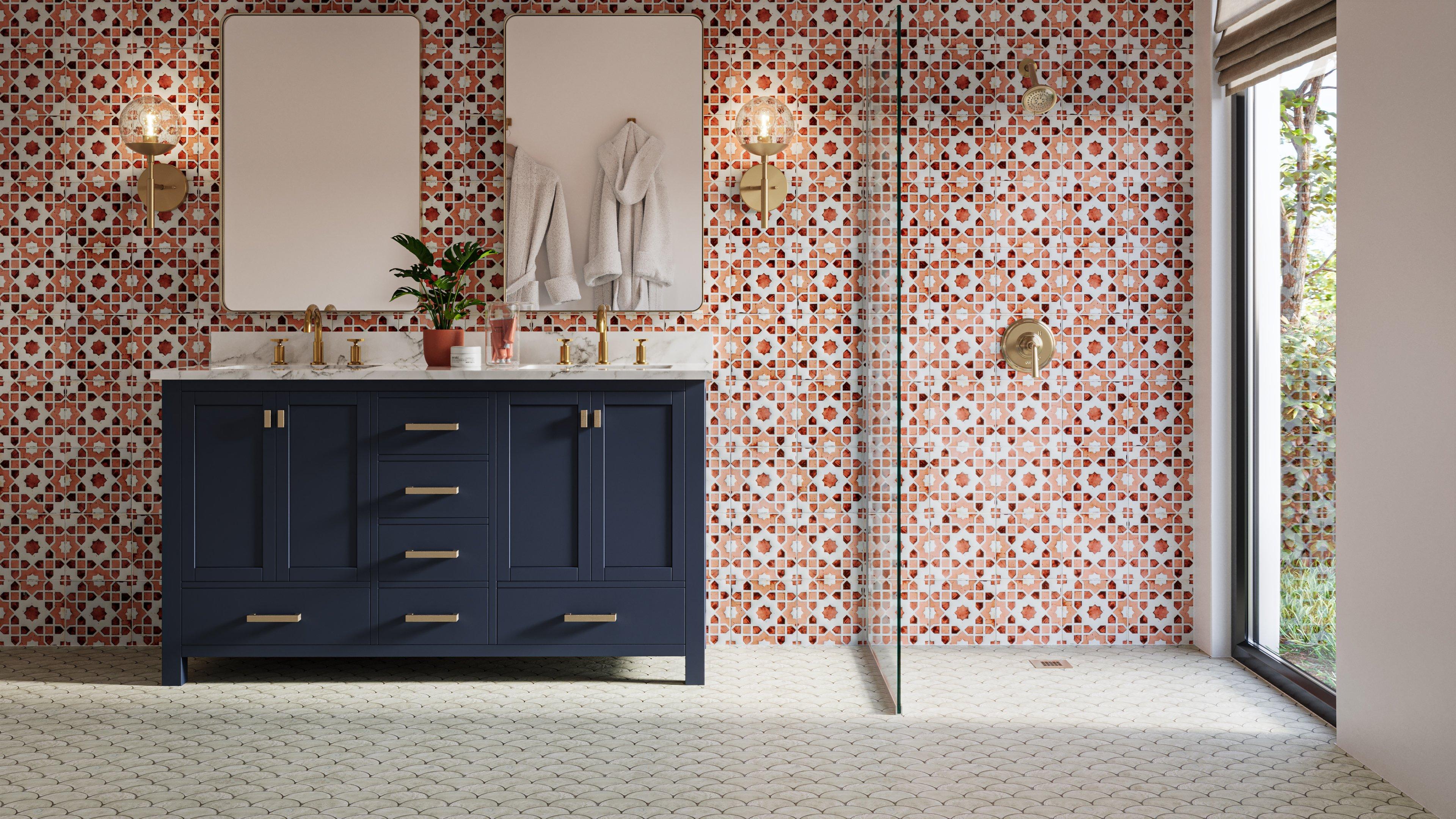 Iceberg Fan Honed Marble Mosaic