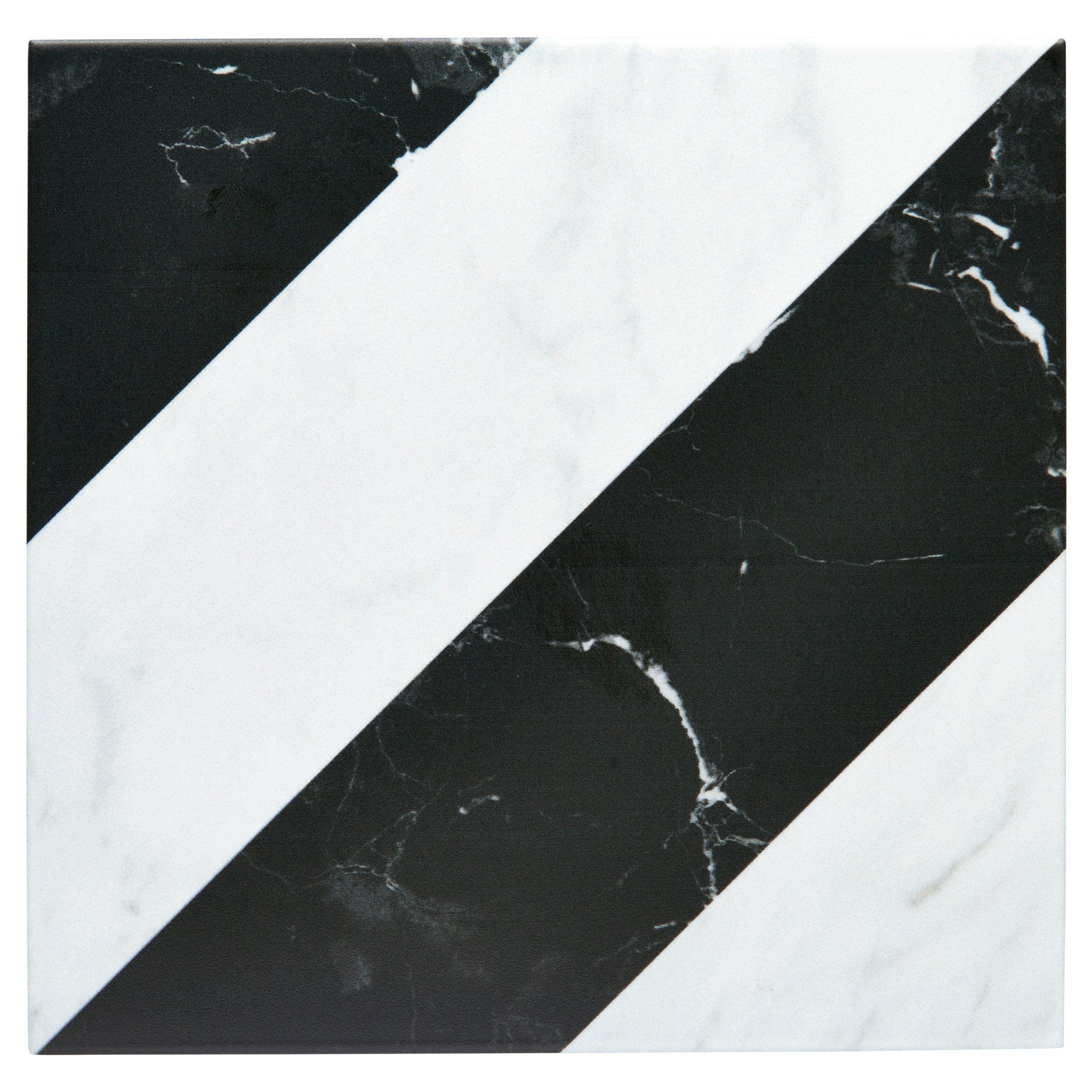 Cesari Black and White Deco Porcelain Tile