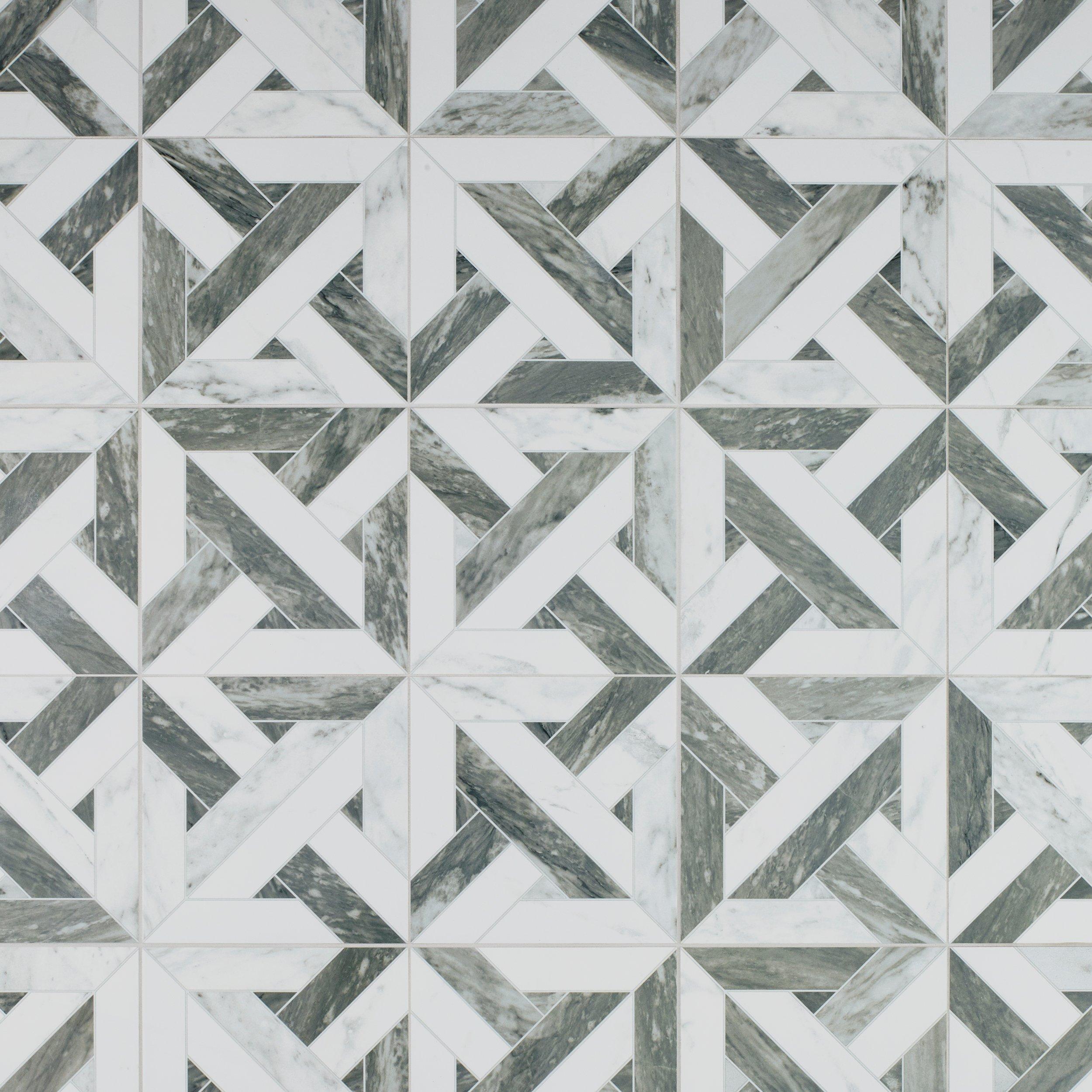 Adessi | Trinity Bianco Porcelain Tile, 17 x 17, White, 10 mm Thick ...