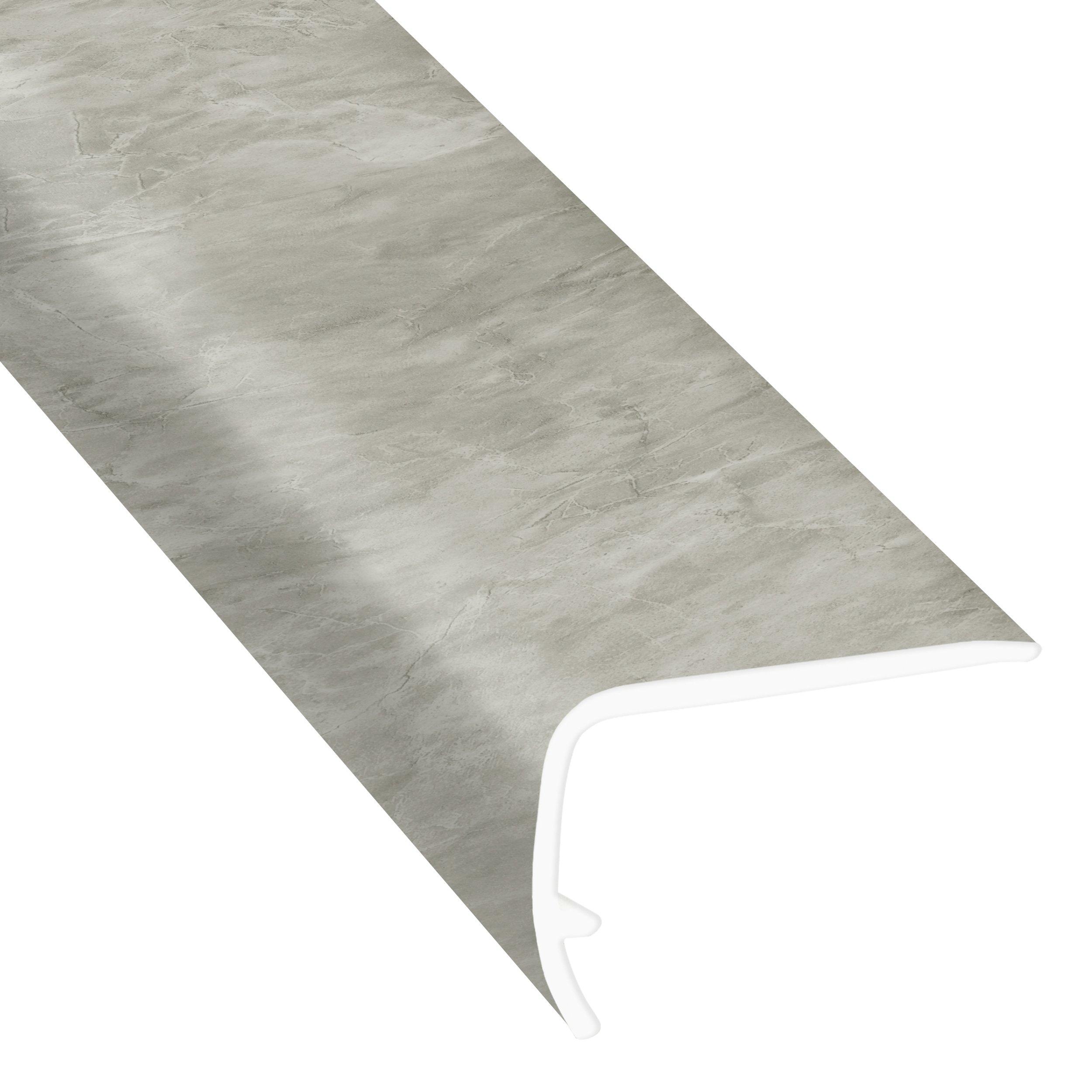 Grey Marble 94in. Vinyl Overlapping Stair Nose