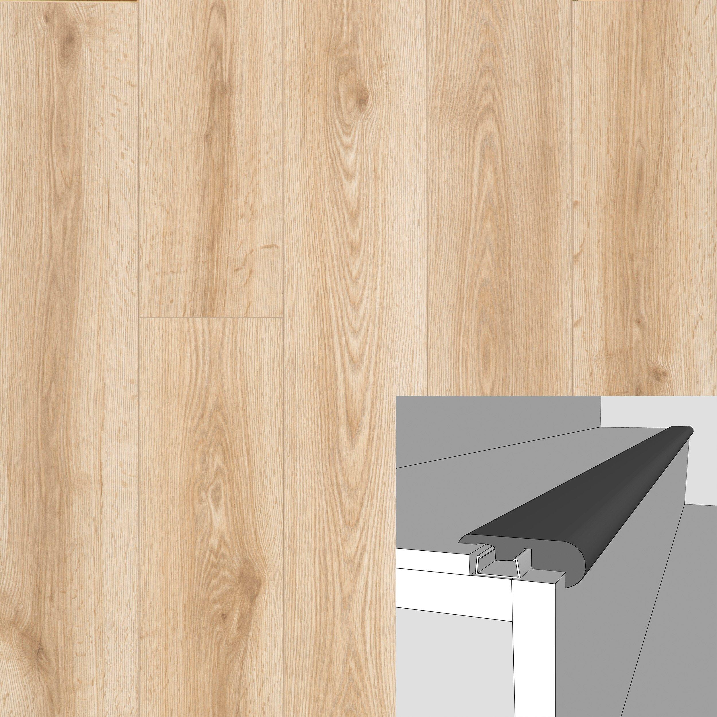 Lakeside Oak 94in. Laminate Overlapping Stair Nose