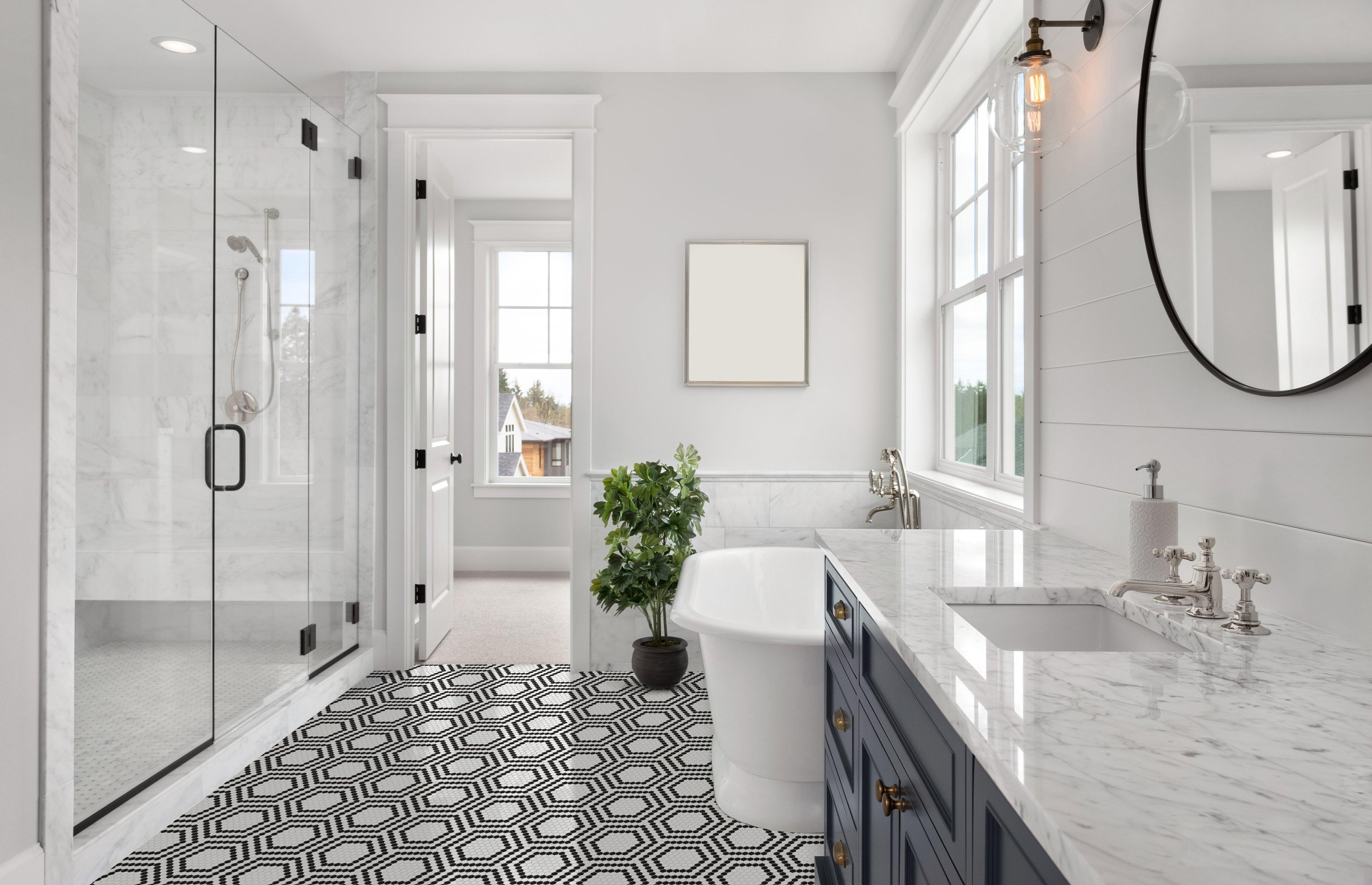 Bistro Hexagon Porcelain Mosaic
