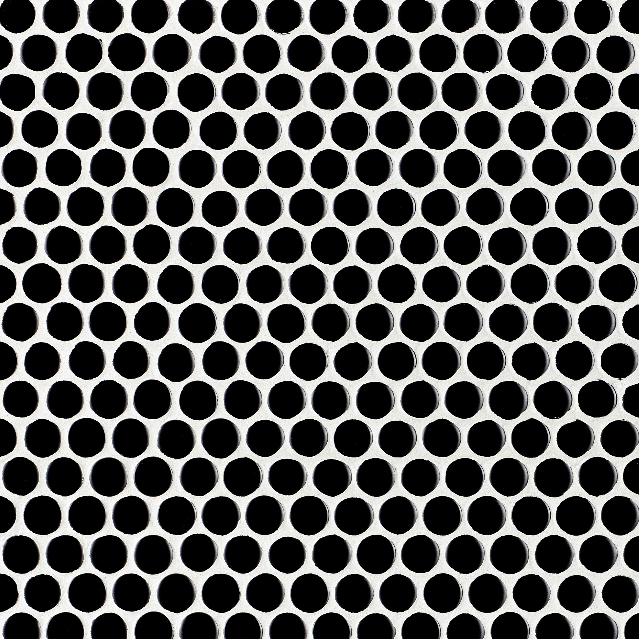 Raven Penny Mixed Finish Porcelain Mosaic