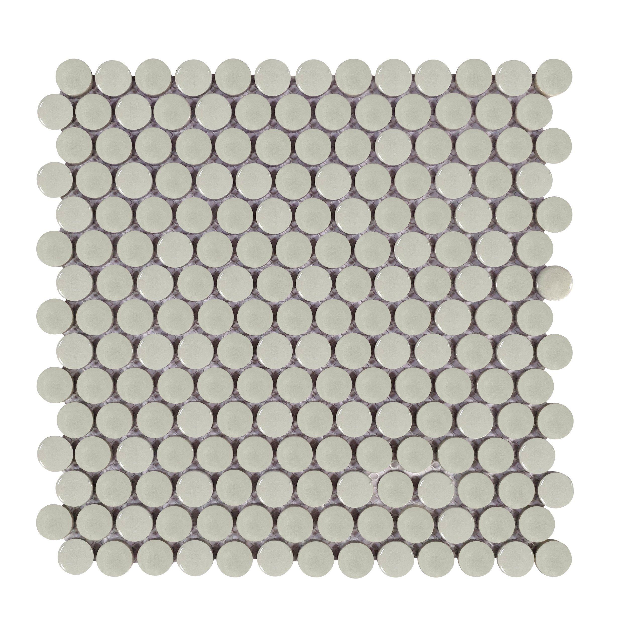 Aloe Penny Mixed Finish Porcelain Mosaic