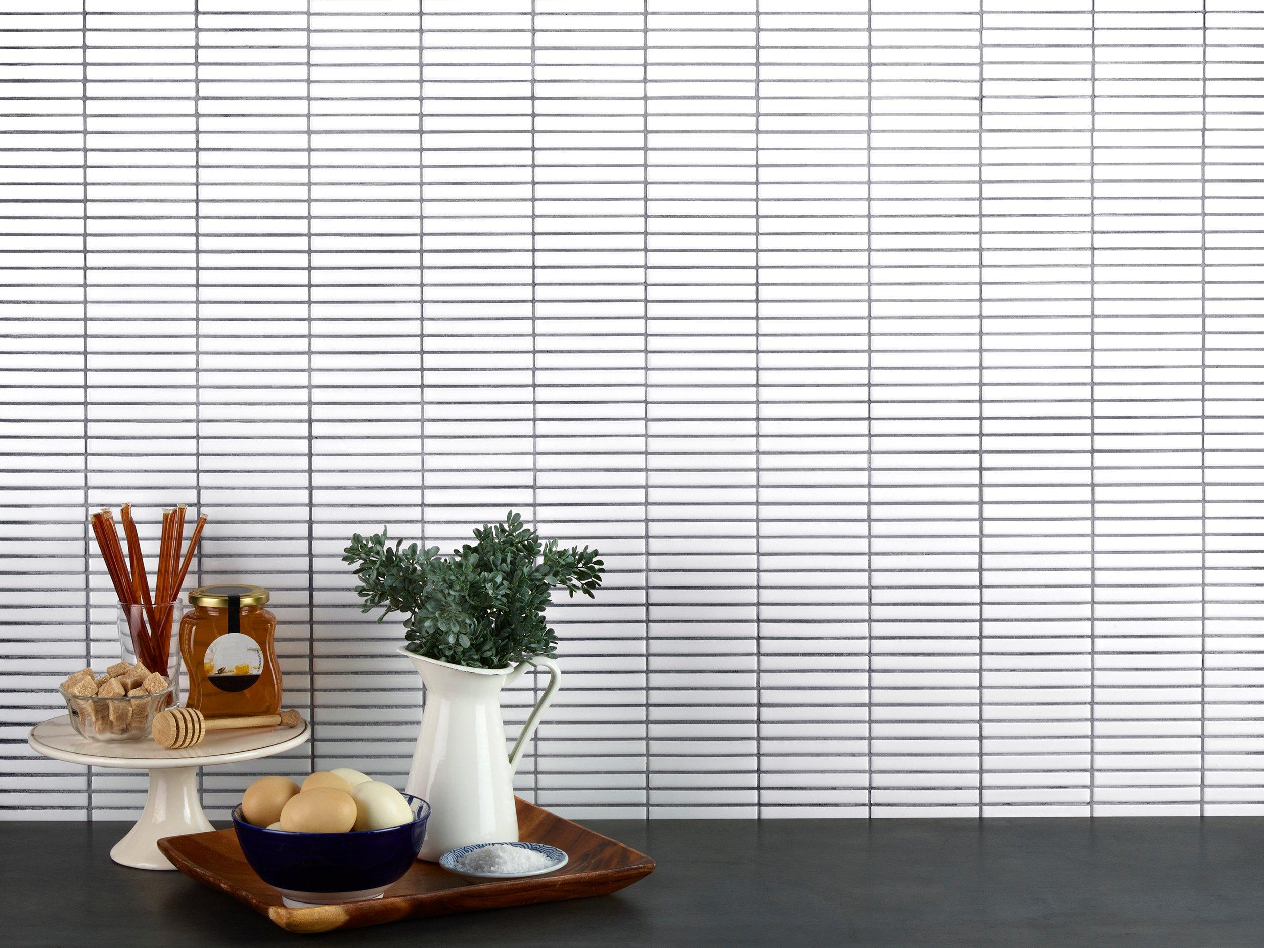 White Stack Porcelain Mosaic