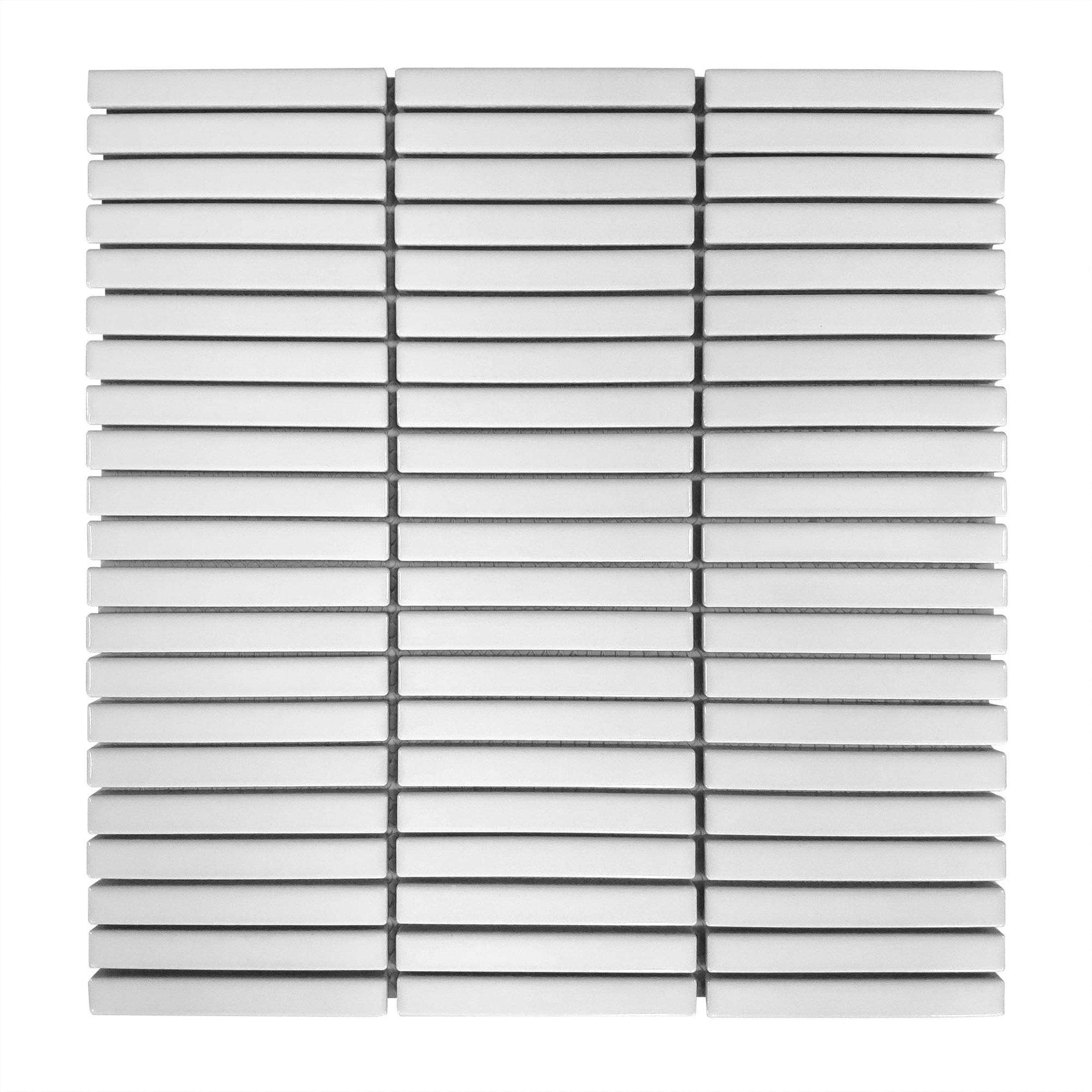 White Stack Porcelain Mosaic