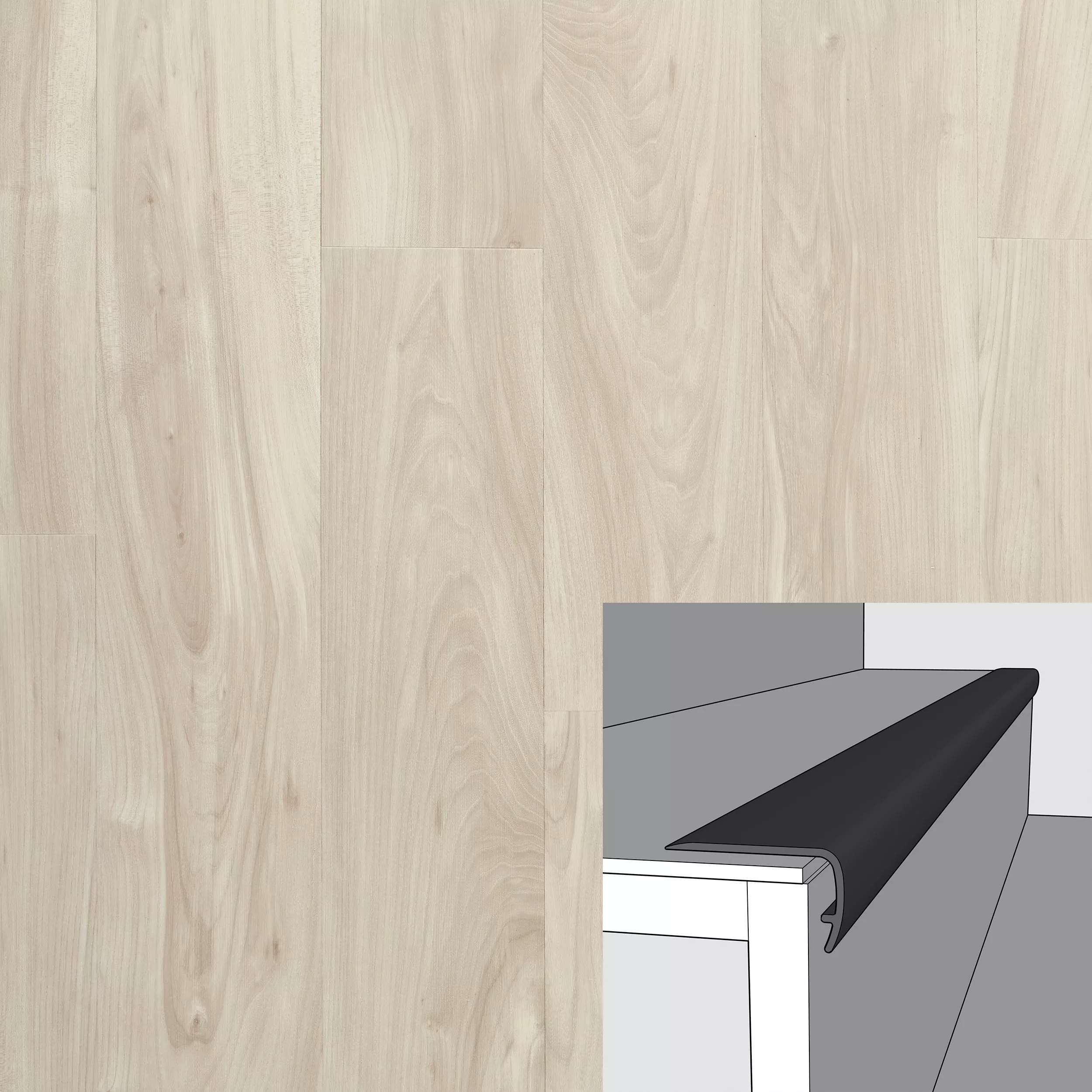 Savannah Wind 94in. Vinyl Overlapping Stair Nose