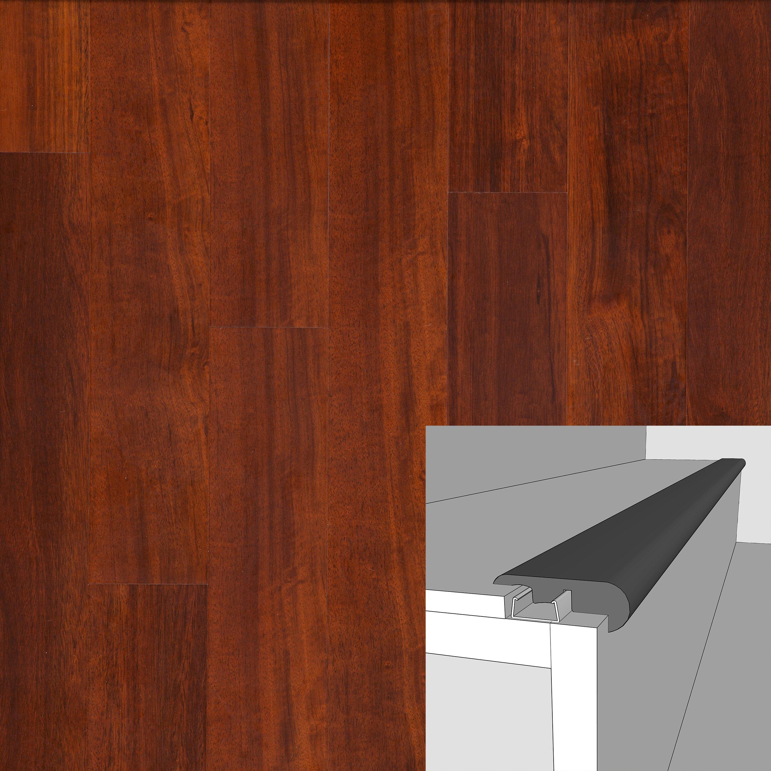 Amazon Cherry 94in. Laminate Overlapping Stair Nose