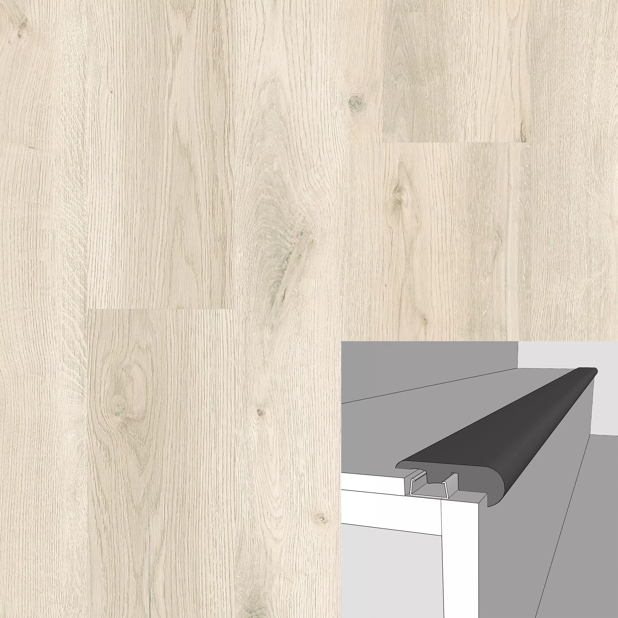 Essex Dover 94in. Laminate Overlapping Stair Nose