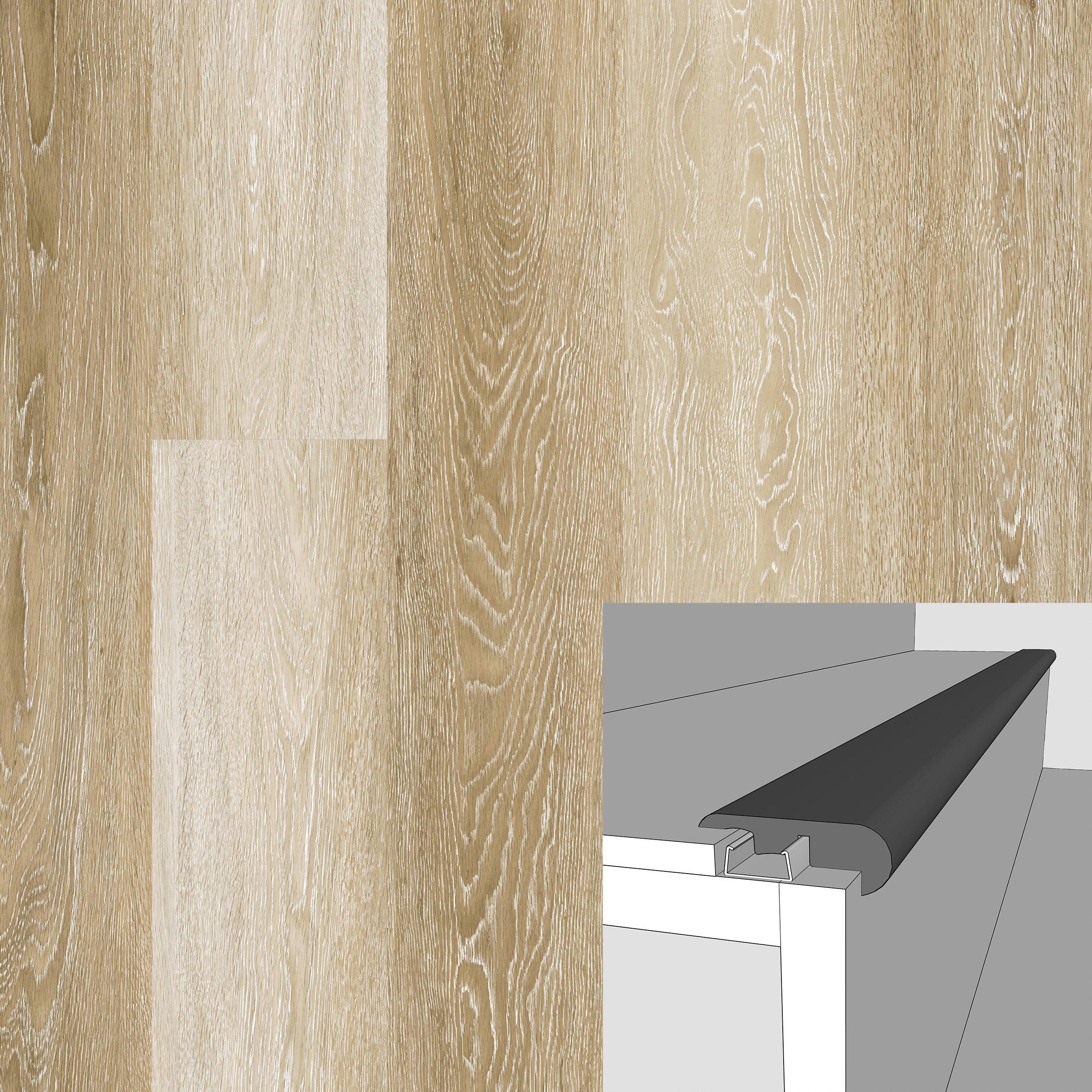 Ridgeview Ceruse 94in. Laminate Overlapping Stair Nose