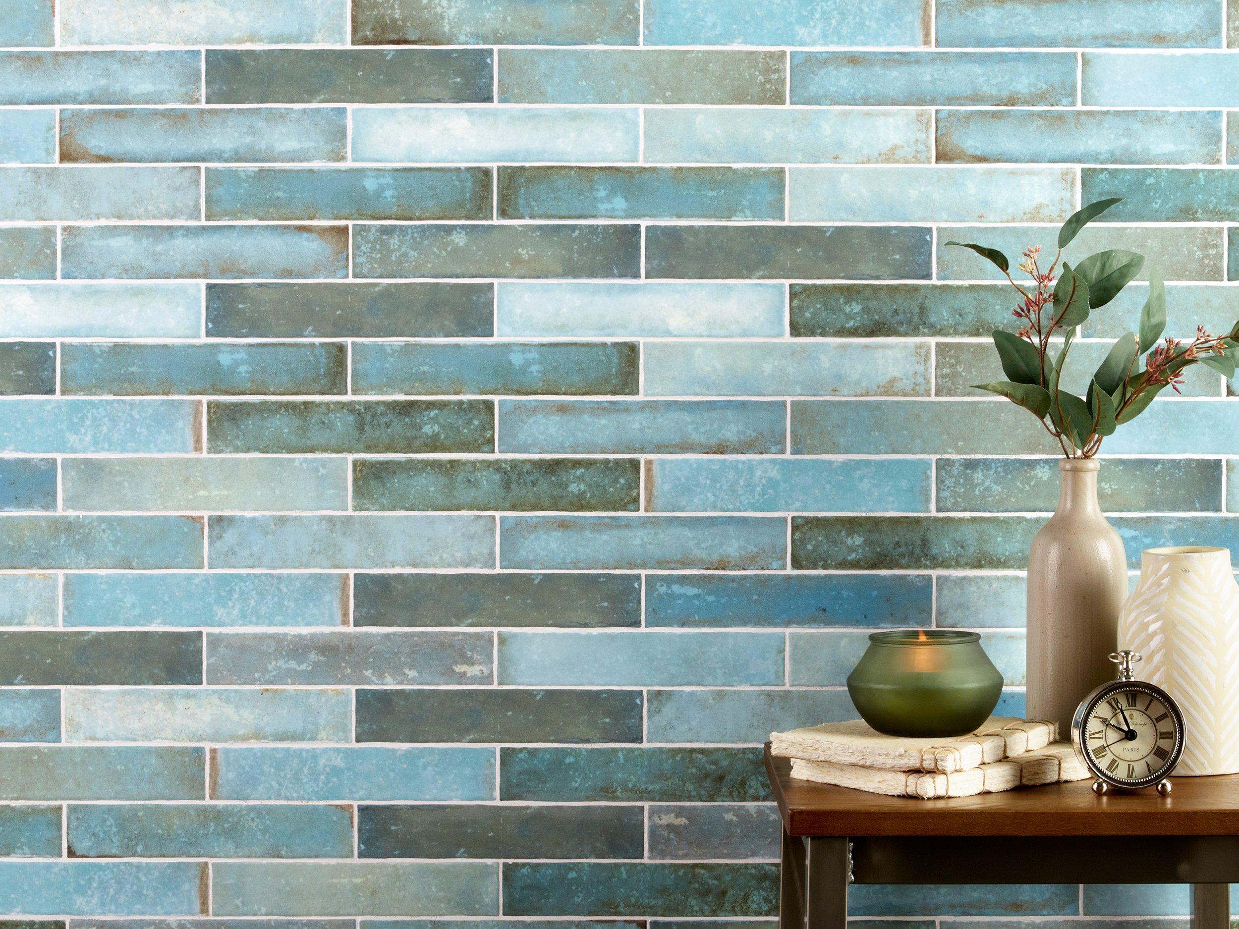 Aquamarine Polished Ceramic Tile