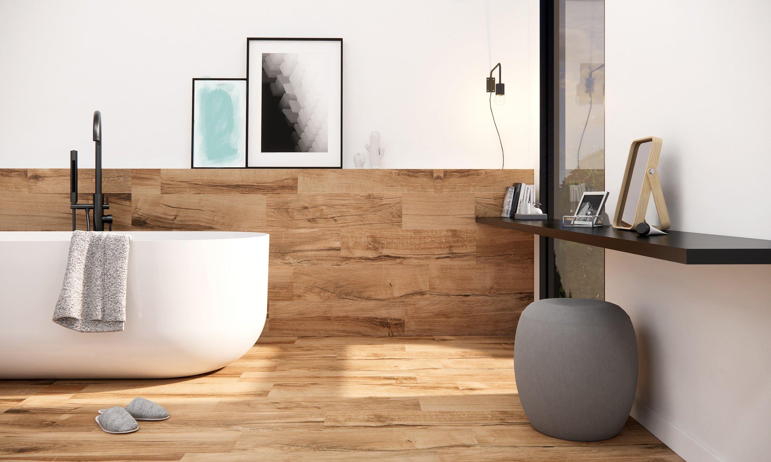 Alden Natural Wood Plank Porcelain Tile