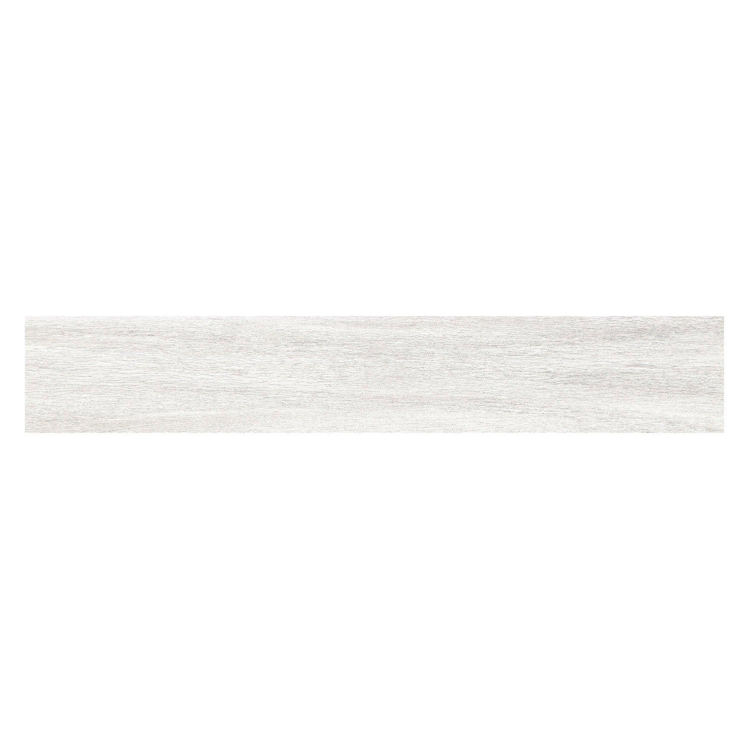 Windermere White Wood Plank Polished Porcelain Tile