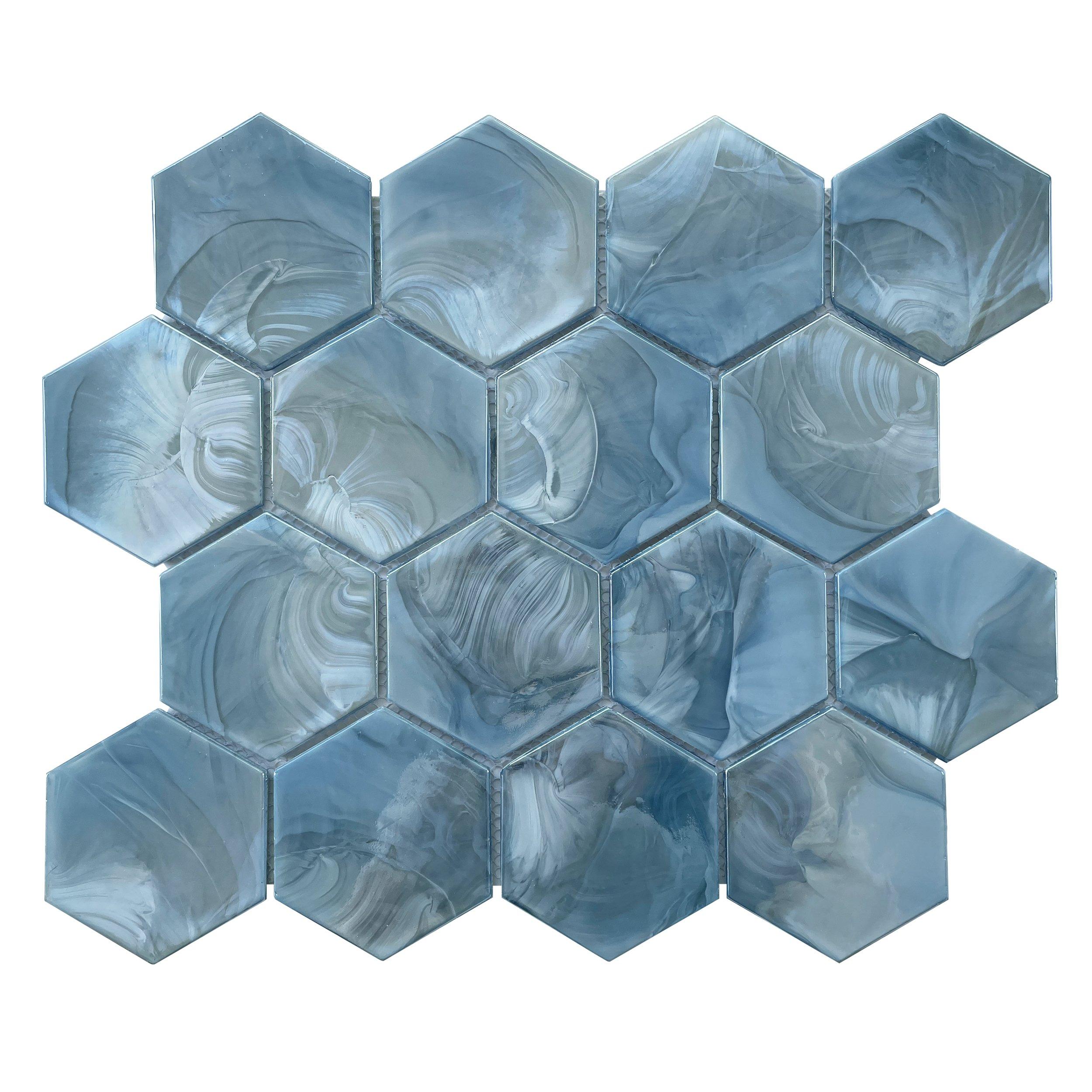 Stella Hexagon Hot Glass Mosaic