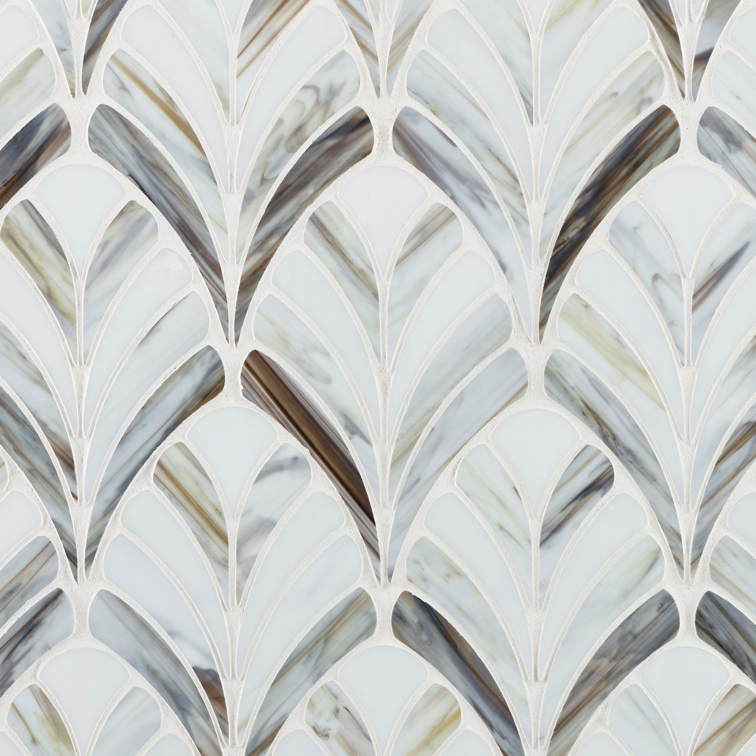 Kensington Plume Hot Glass Mosaic