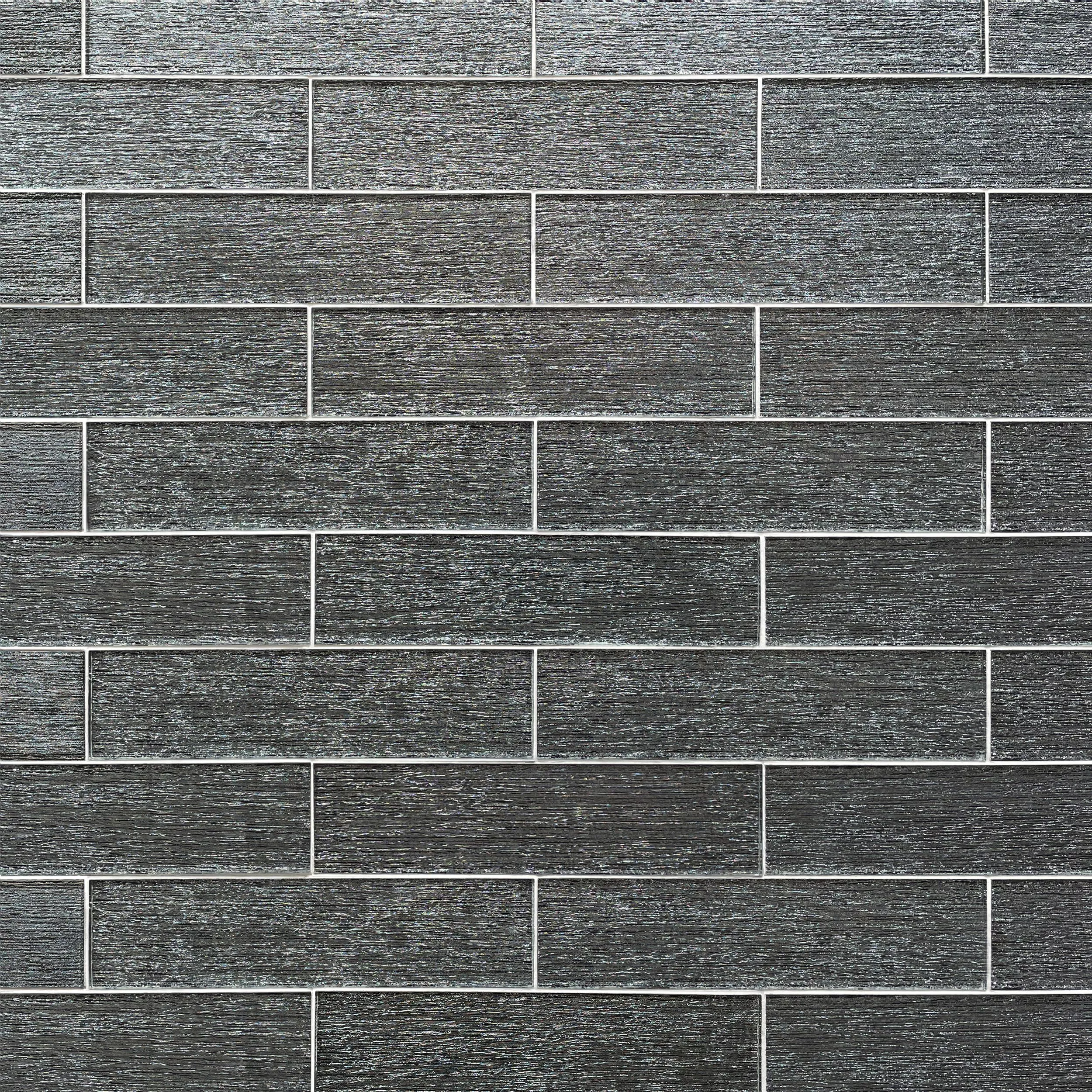 Charcoal Glimmer Glass Tile
