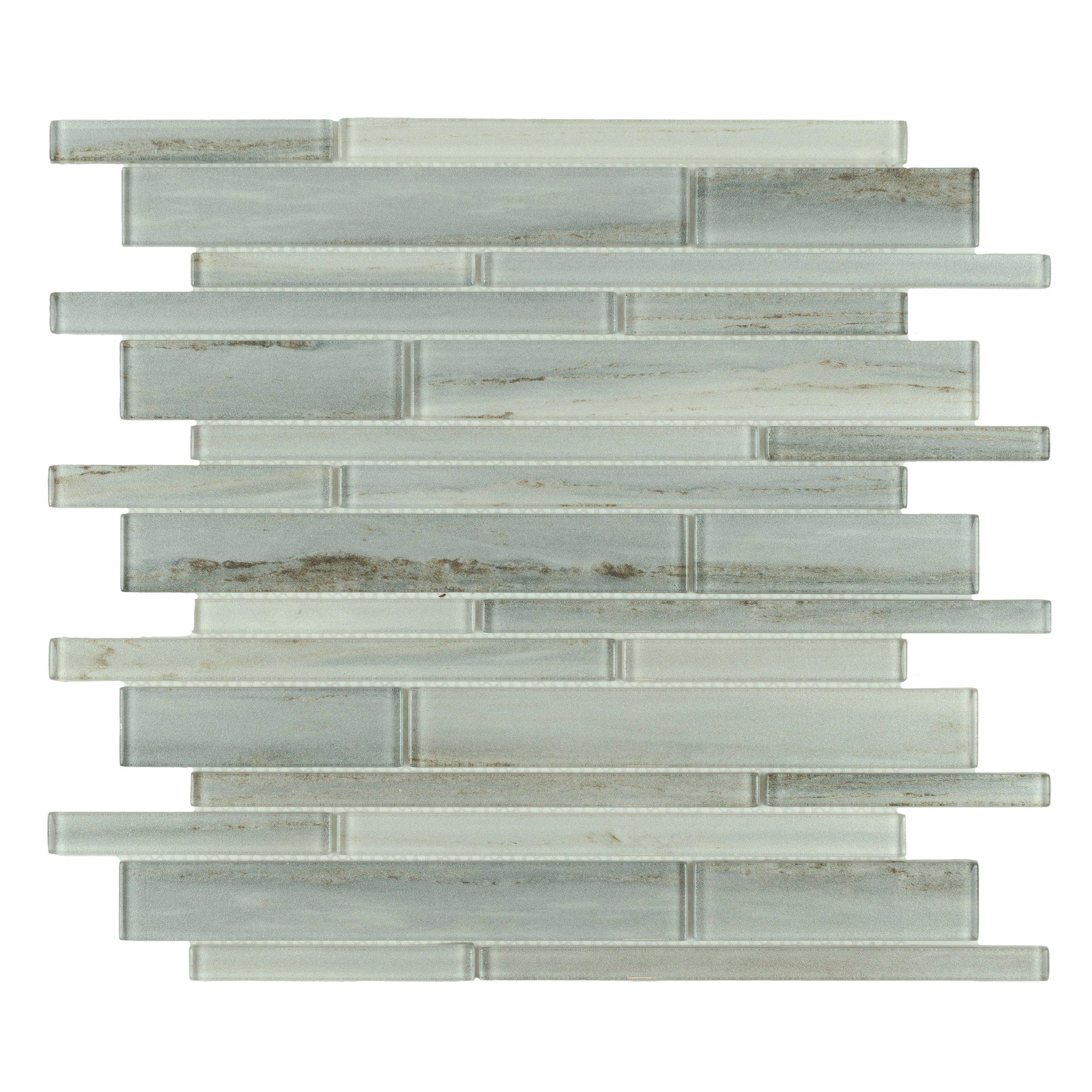 Uptown Grigio Linear Glass Mosaic