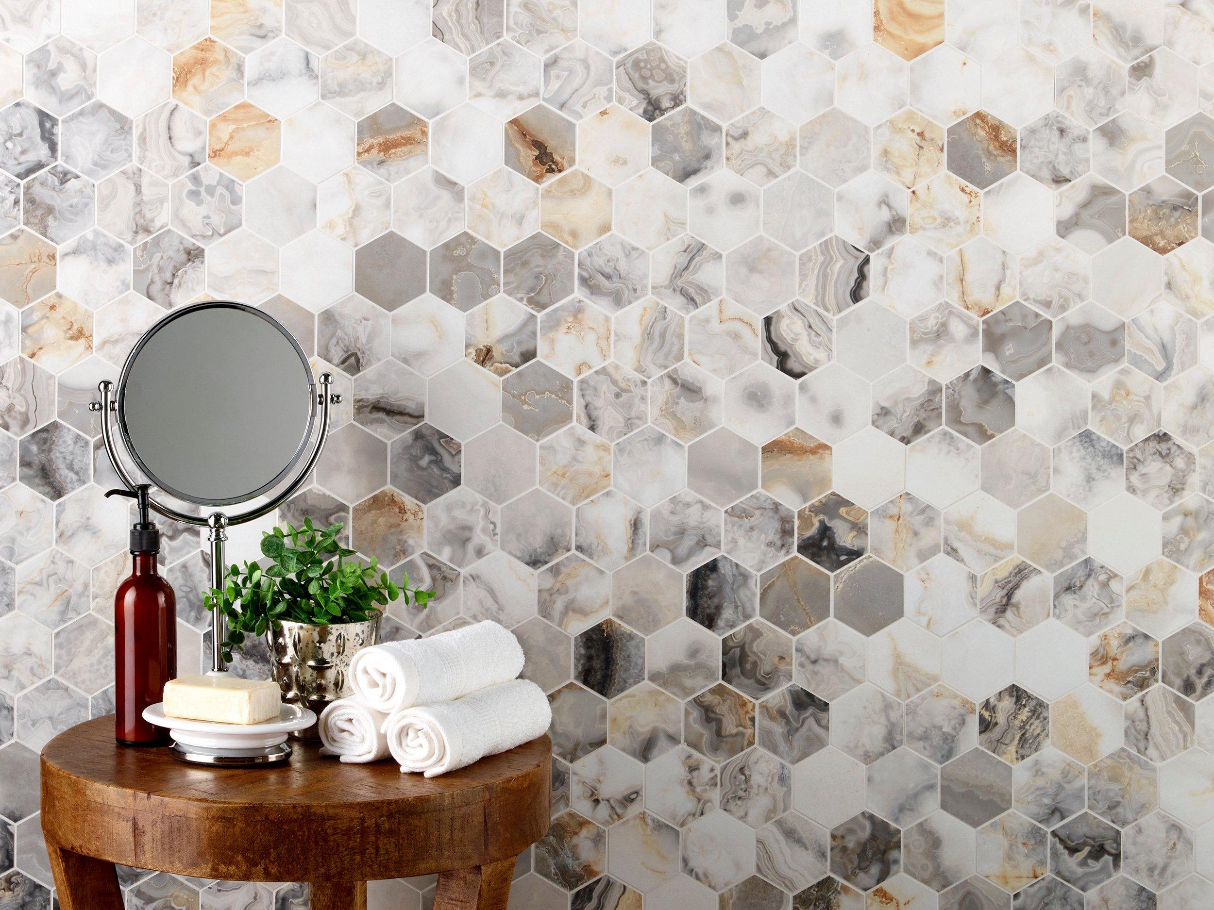 Gianni Griggio Hexagon Matte Porcelain Mosaic