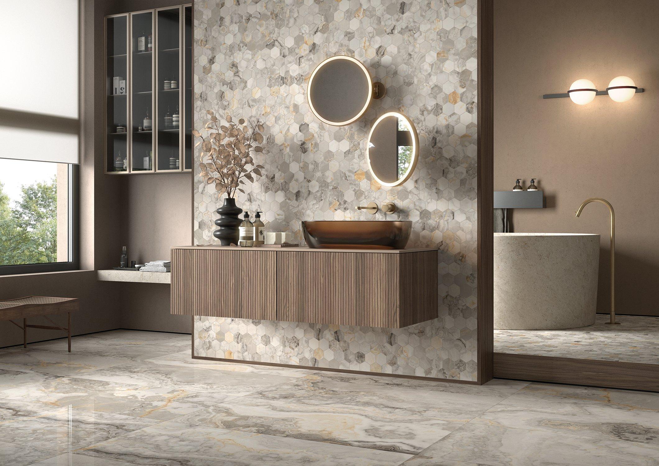 Gianni Griggio Hexagon Matte Porcelain Mosaic