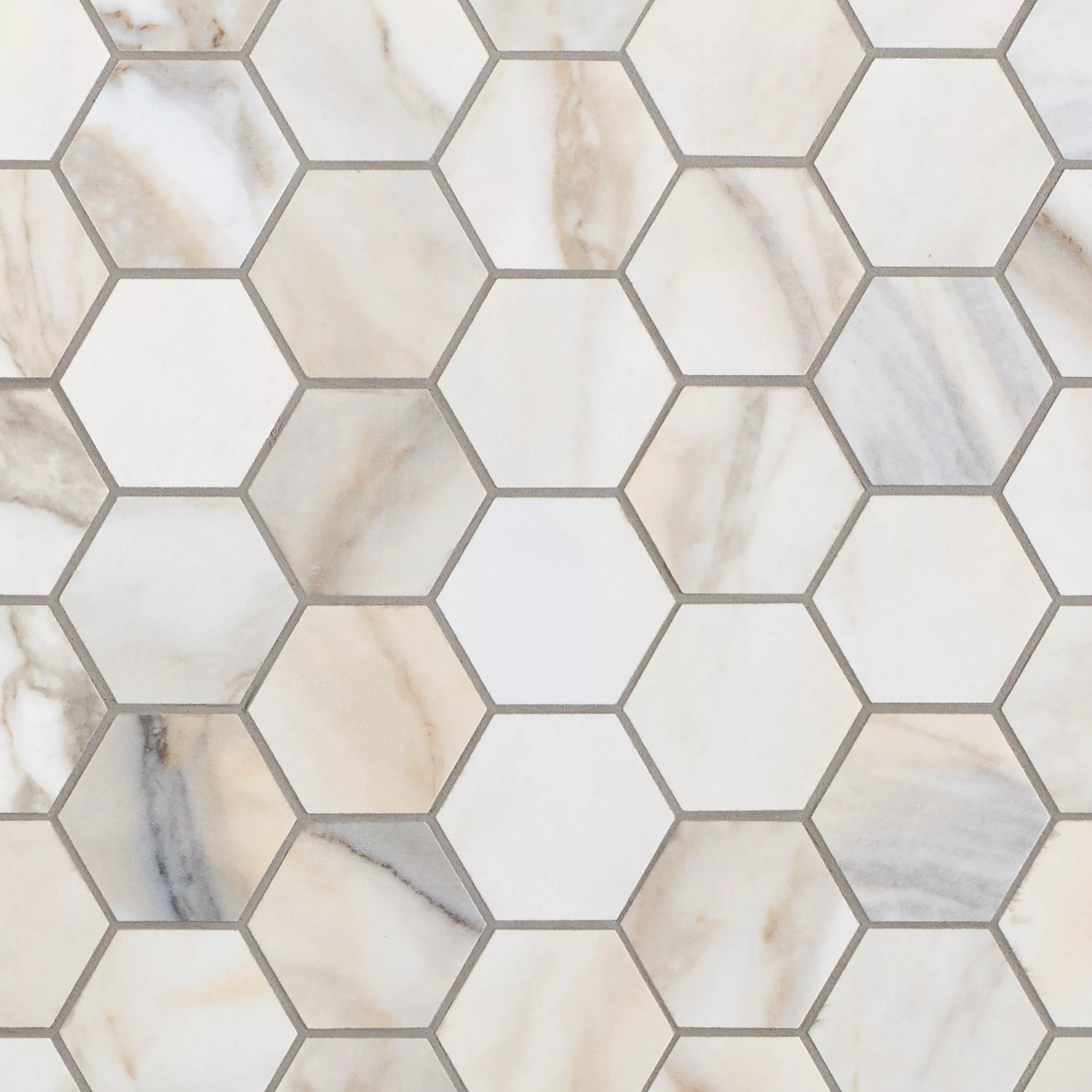 Alaria Polished Porcelain Hexagon Mosaic