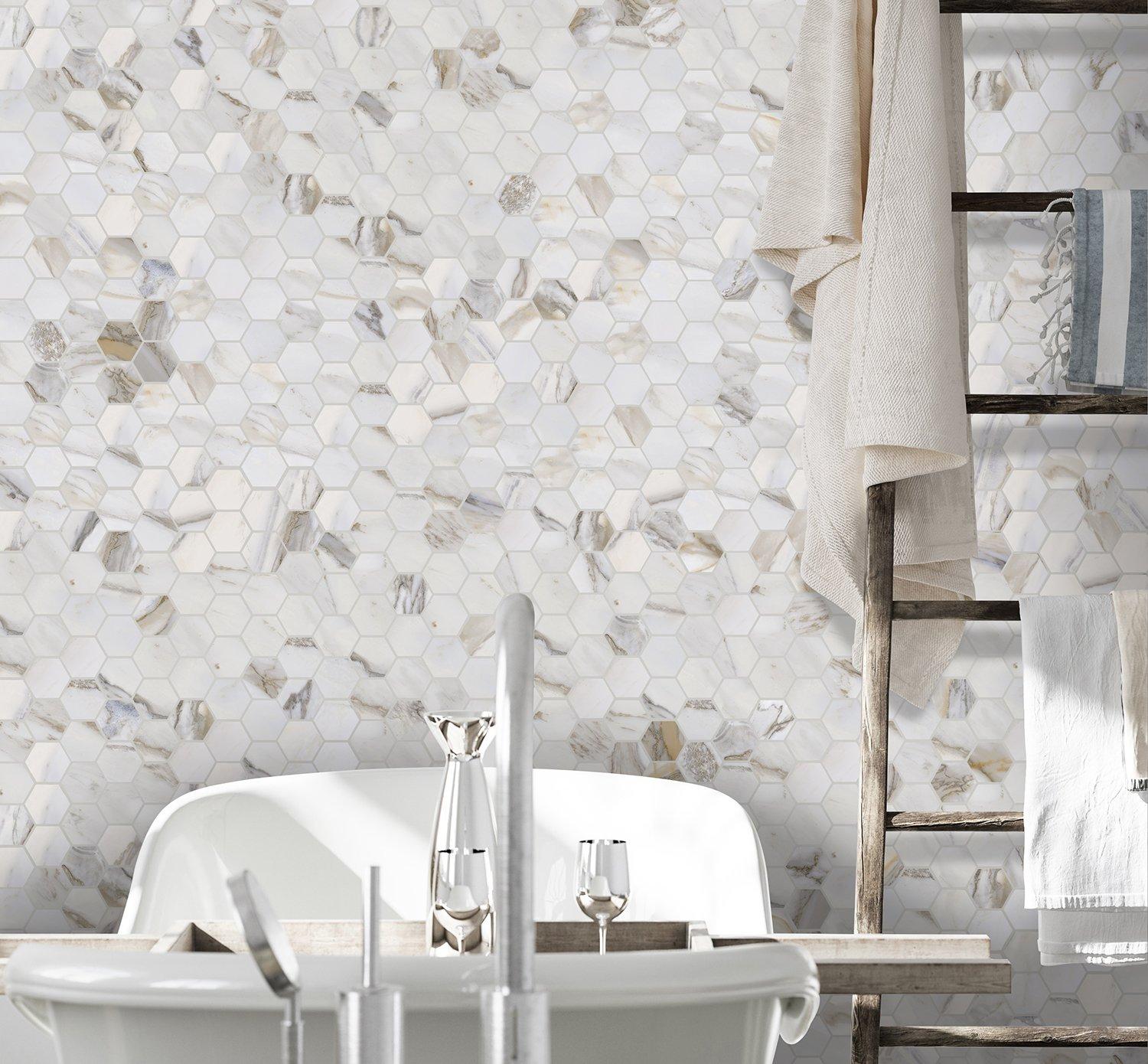 Alaria Hexagon Polished Porcelain Mosaic