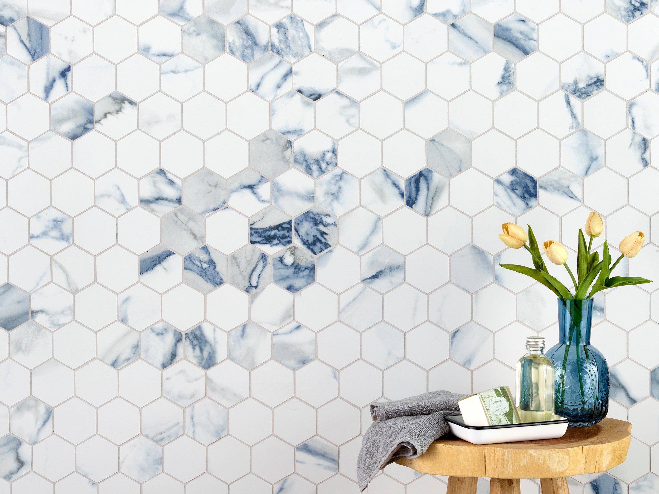 Martinique Azul Matte Porcelain Mosaic